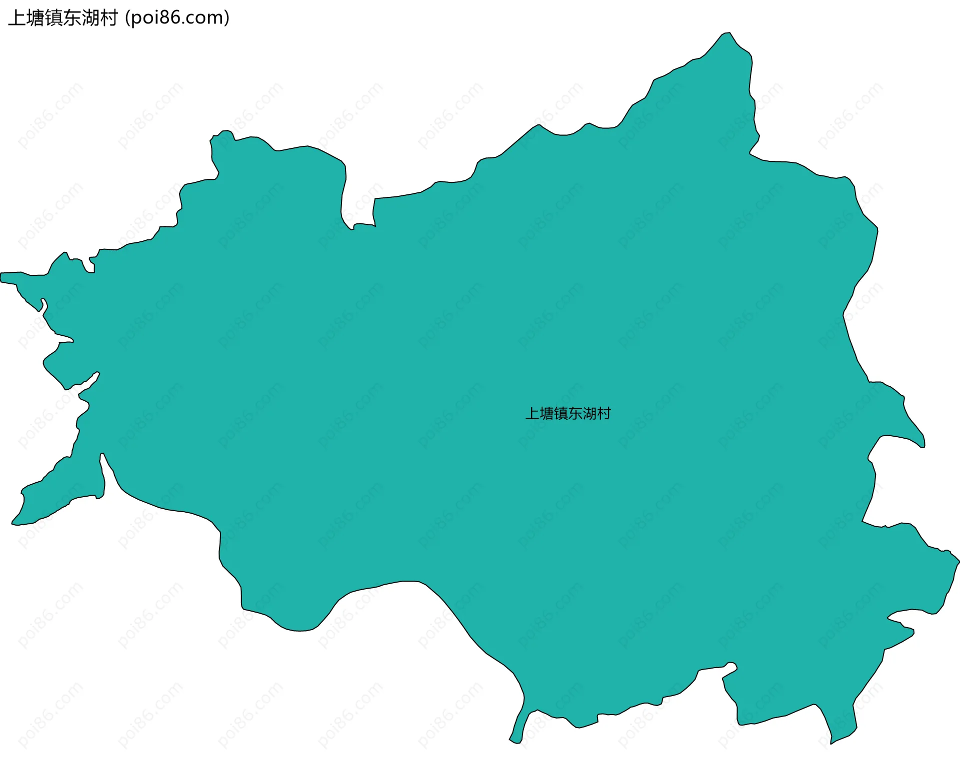 上塘镇东湖村边界地图