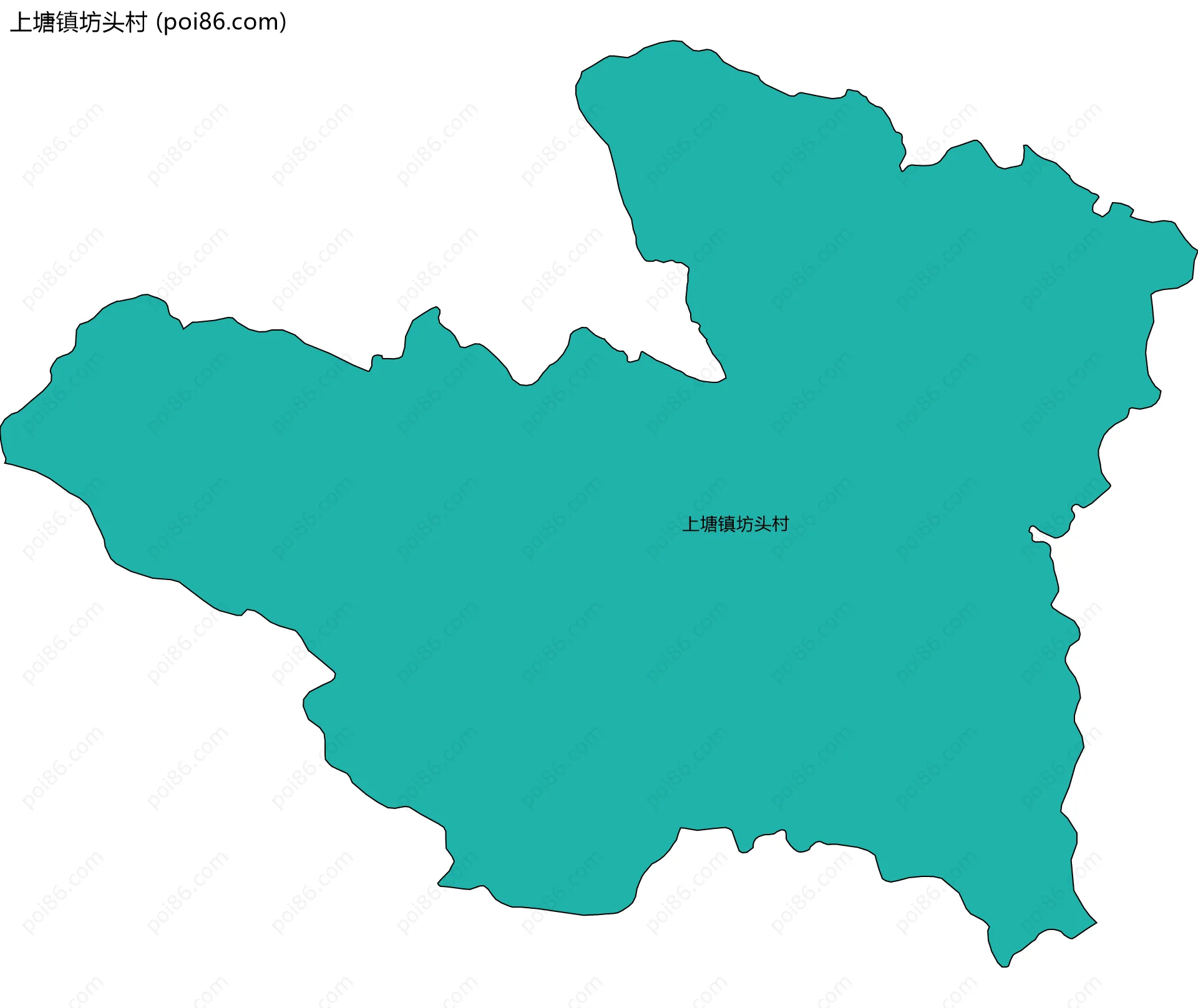 上塘镇坊头村边界地图