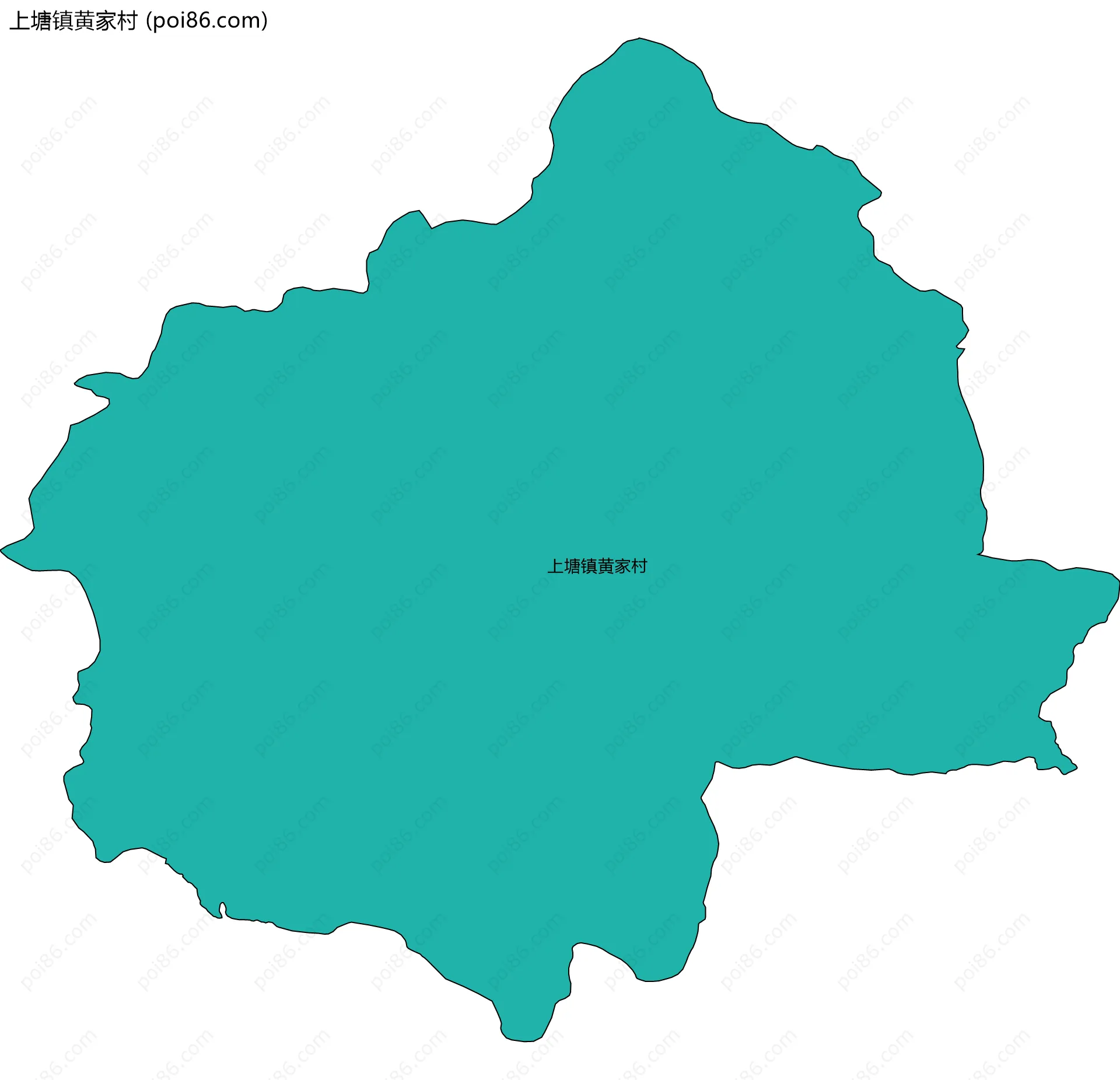 上塘镇黄家村边界地图