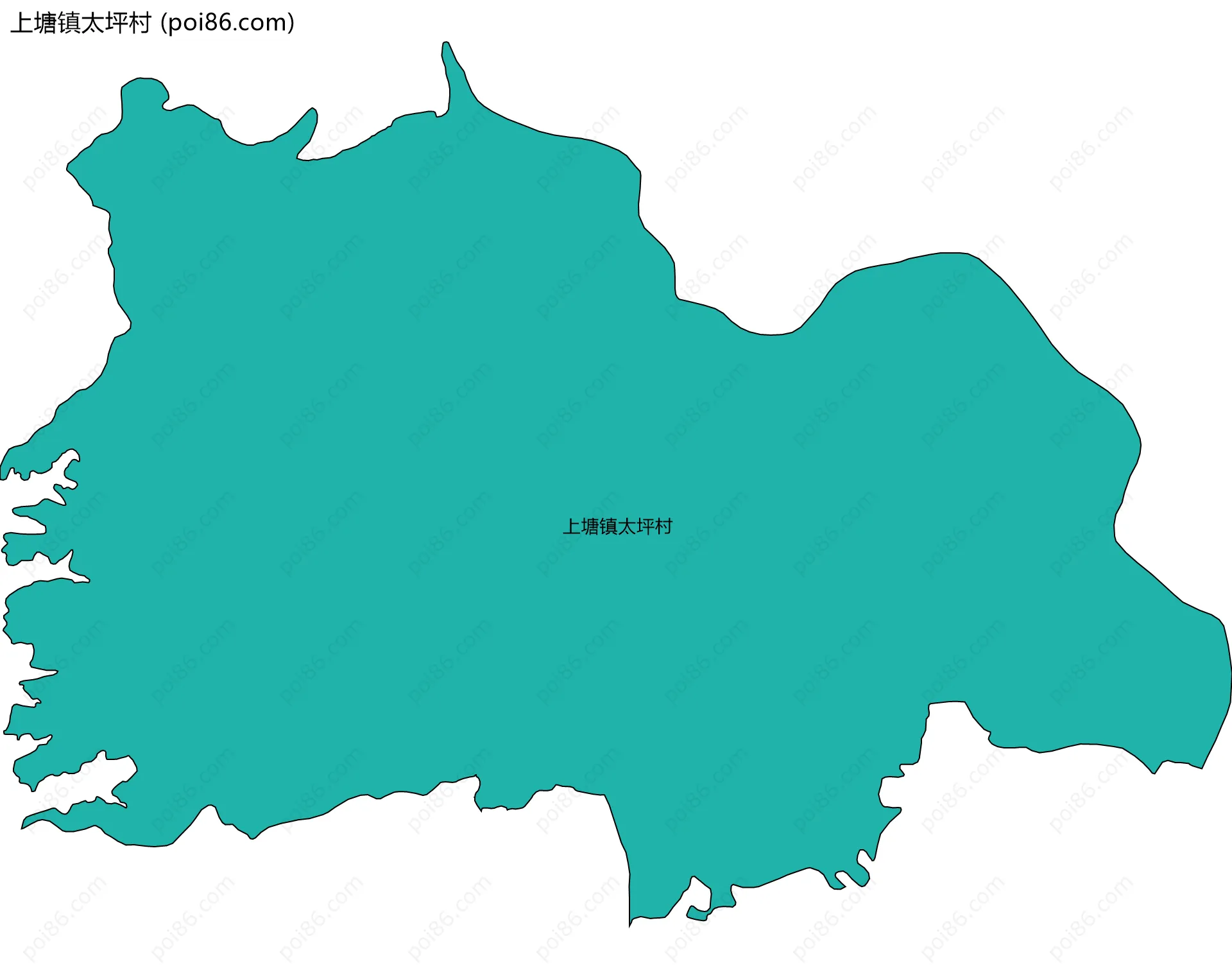 上塘镇太坪村边界地图