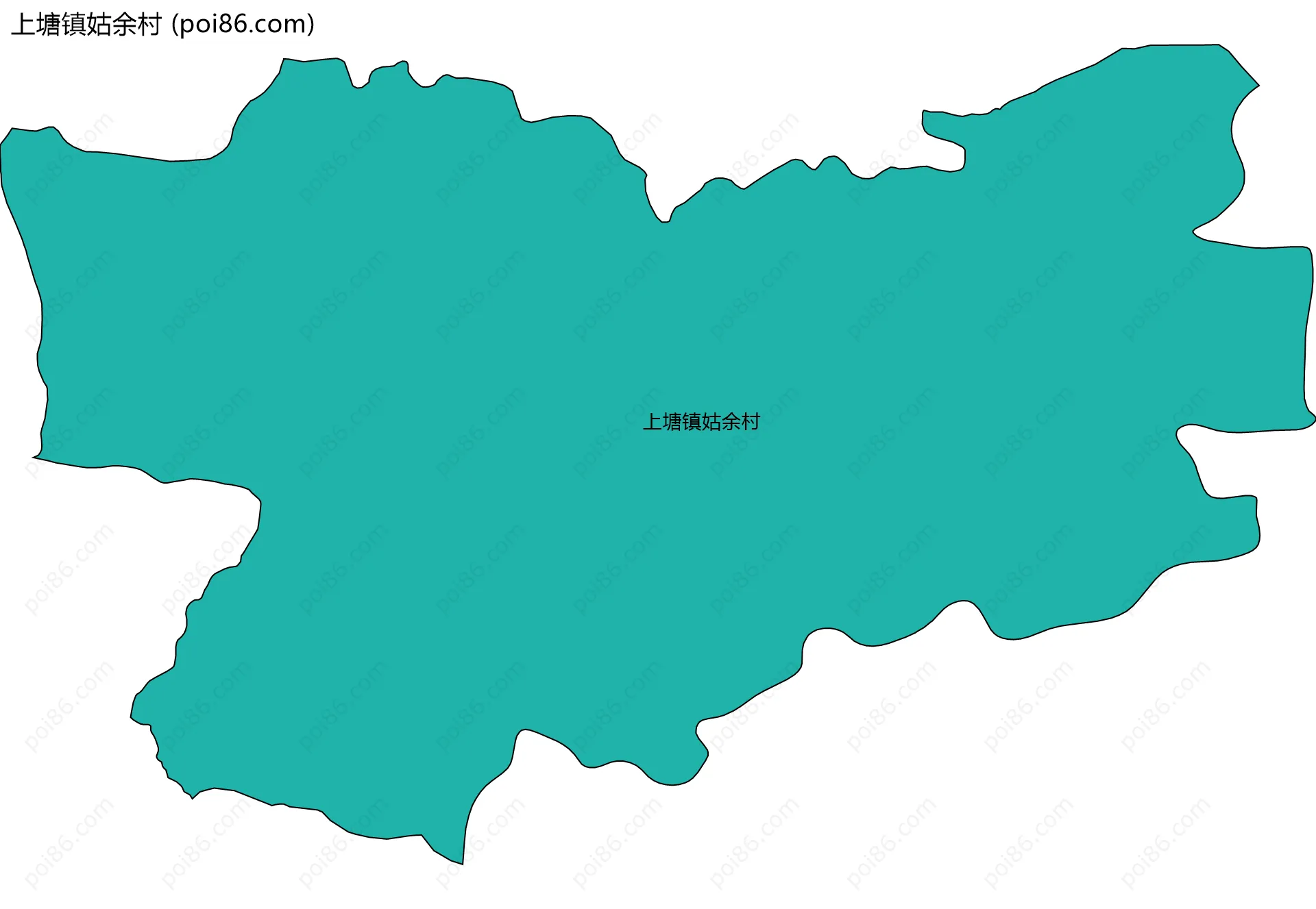 上塘镇姑余村边界地图
