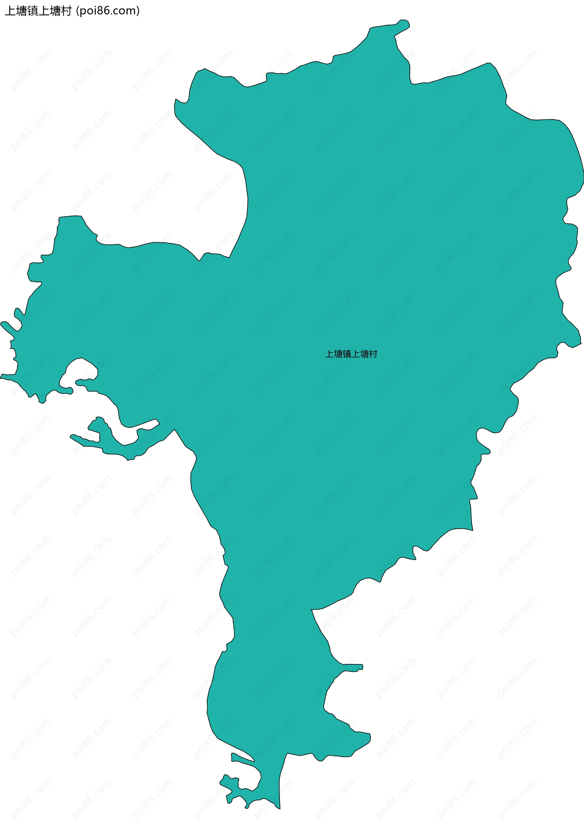 上塘镇上塘村边界地图