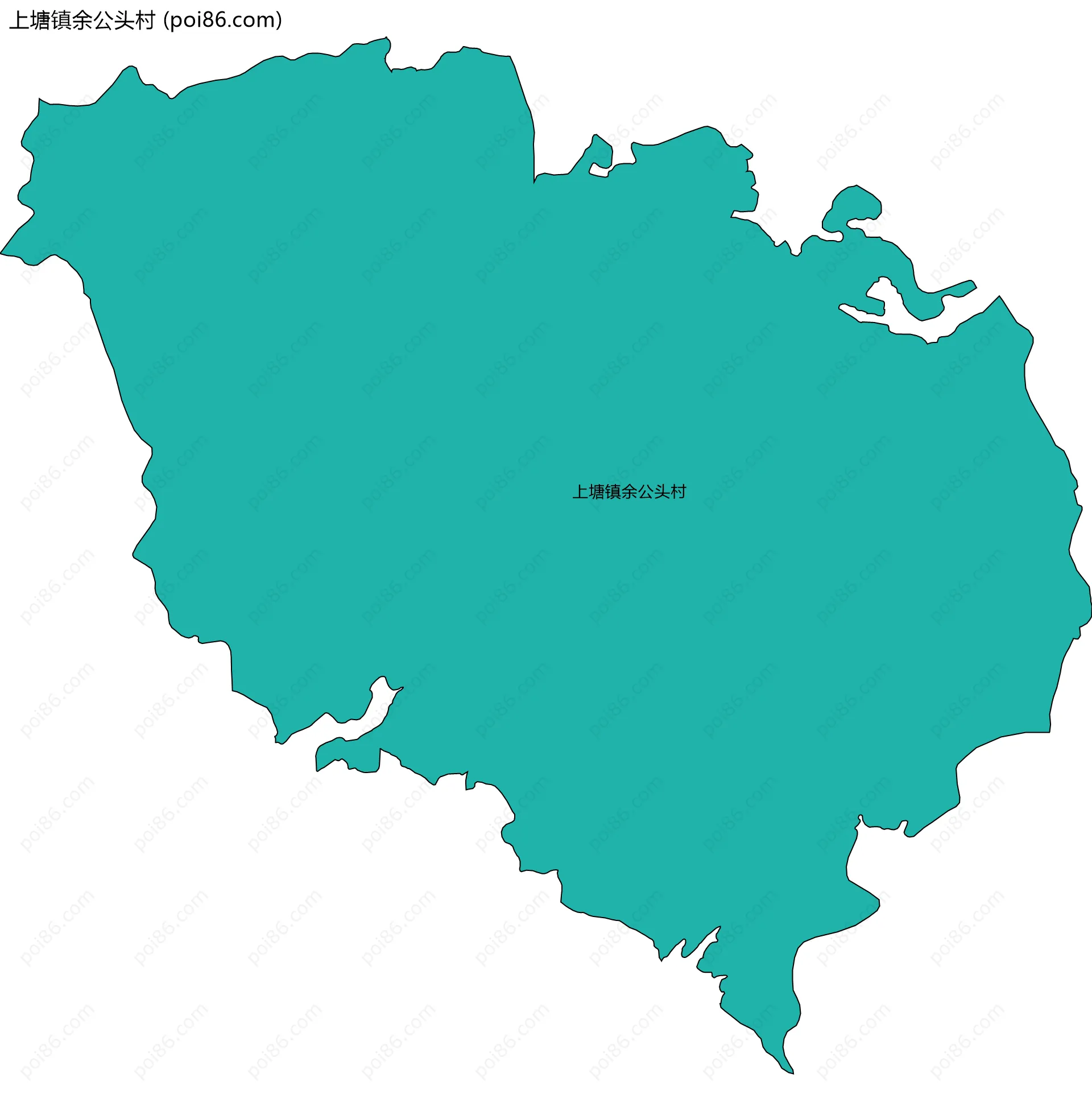 上塘镇余公头村边界地图