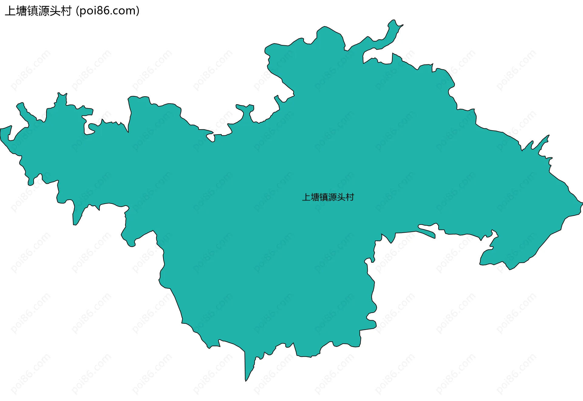 上塘镇源头村边界地图