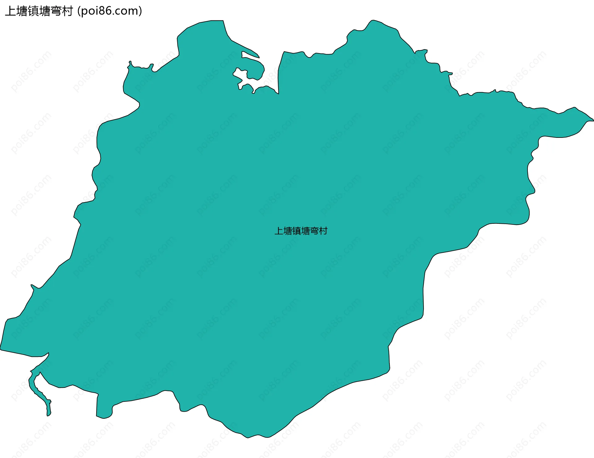 上塘镇塘弯村边界地图