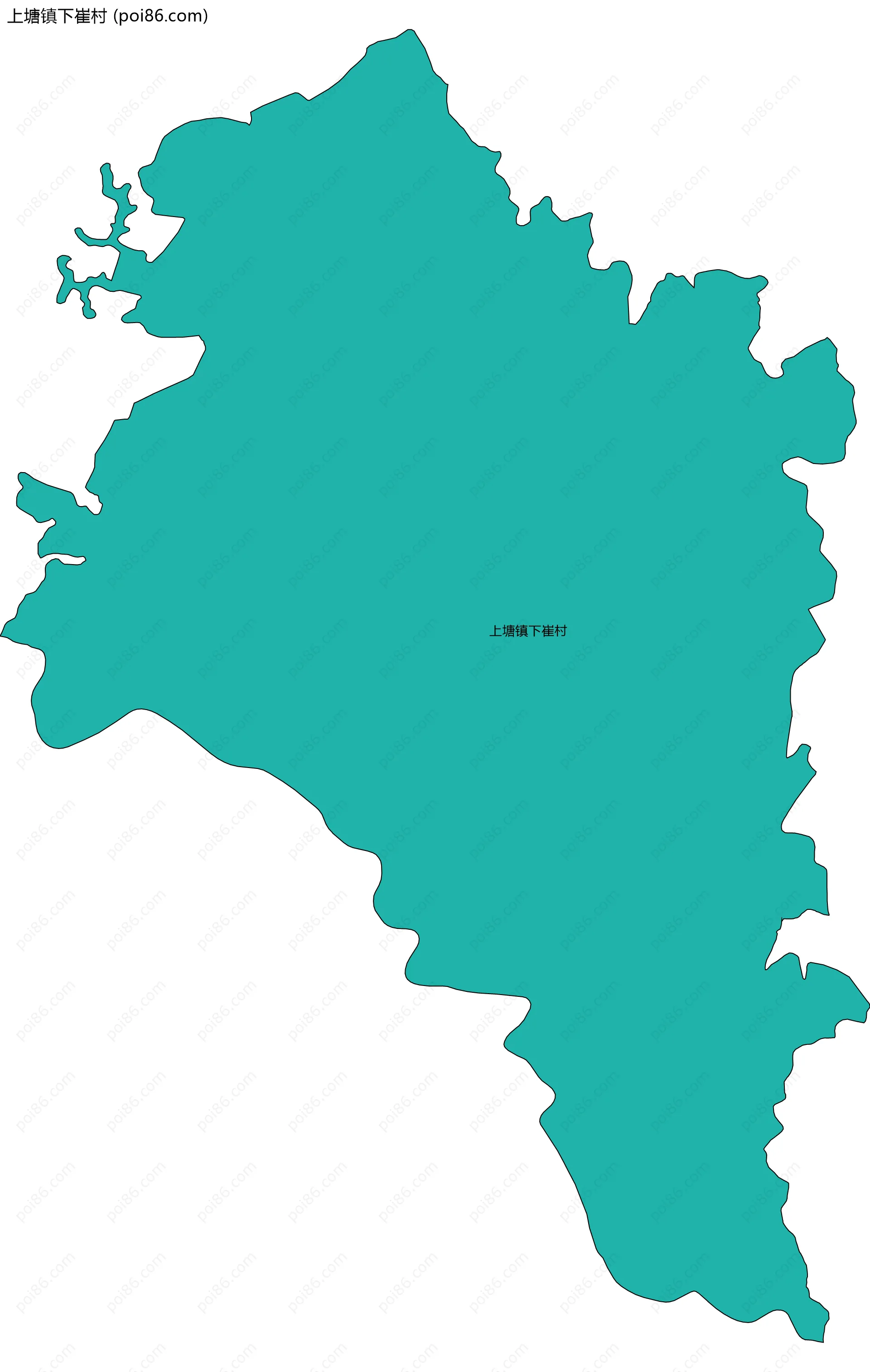 上塘镇下崔村边界地图