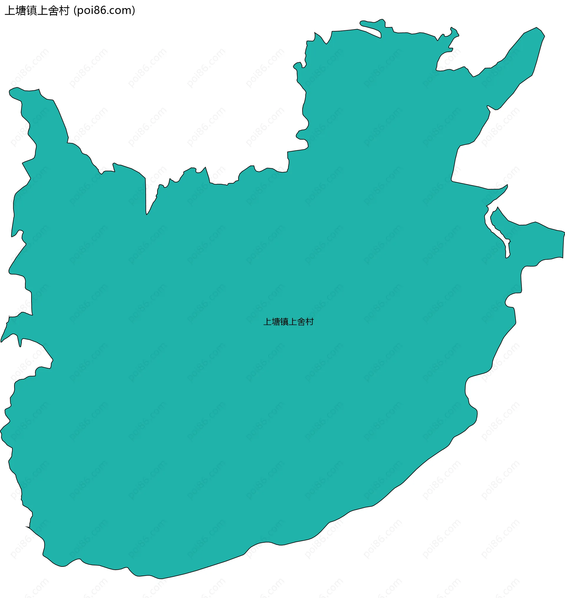 上塘镇上舍村边界地图