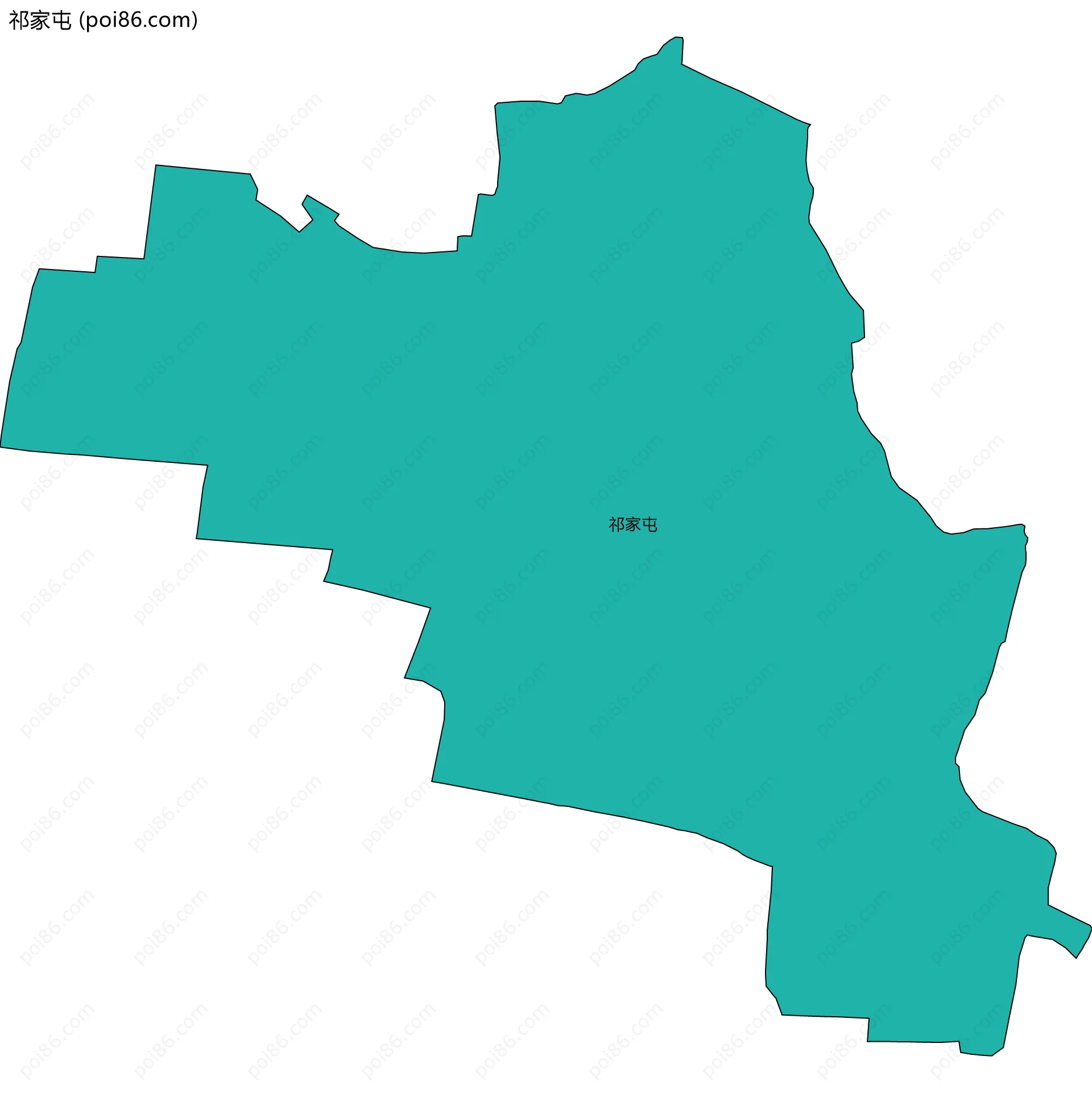 祁家屯边界地图