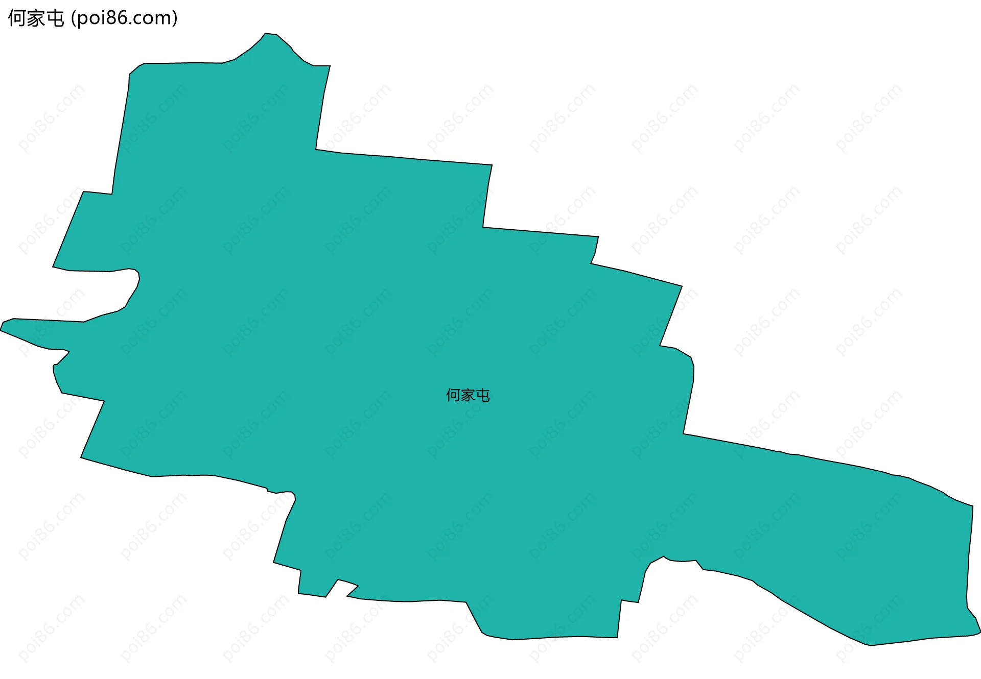 何家屯边界地图