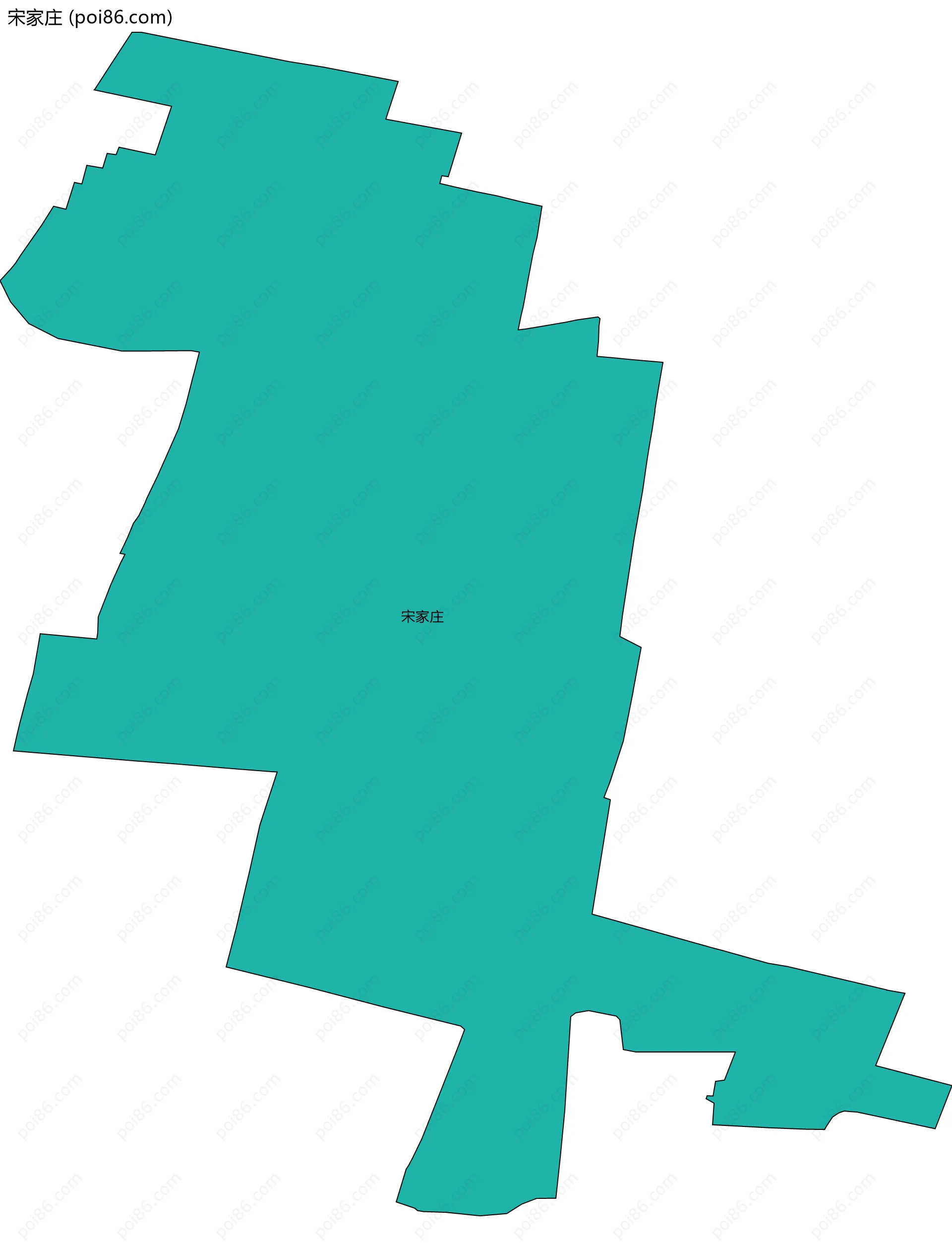 宋家庄边界地图