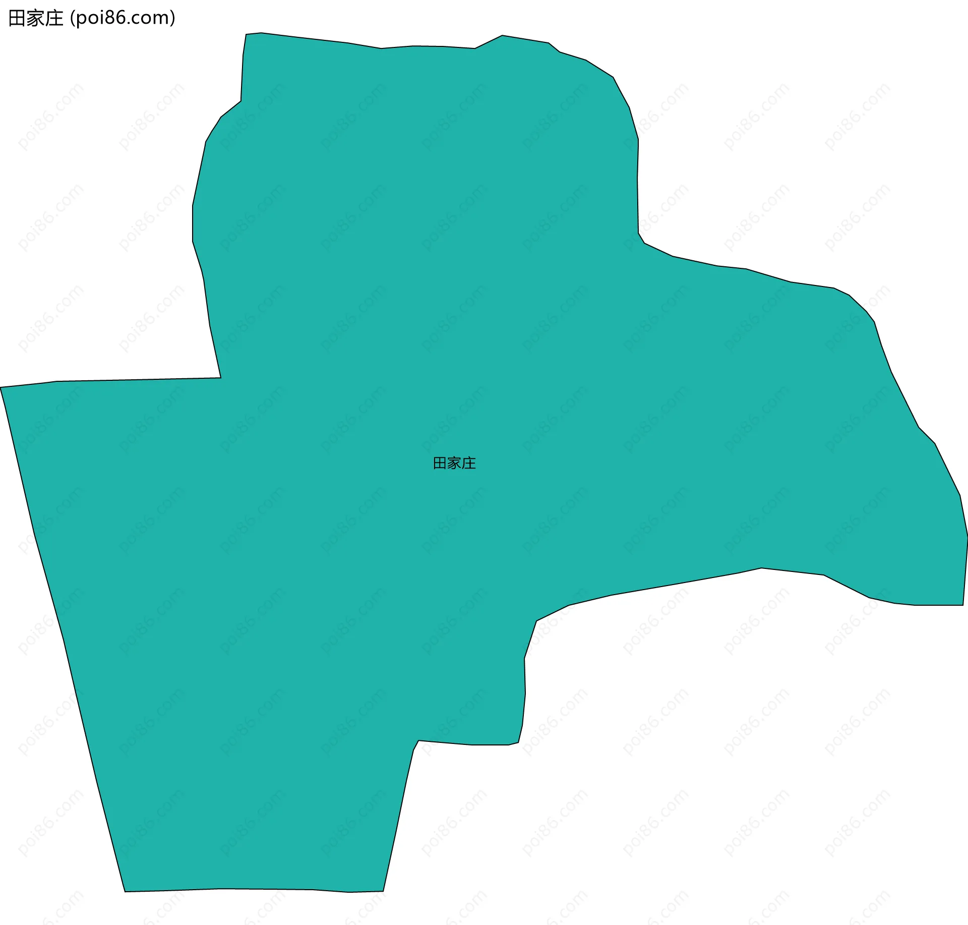 田家庄边界地图