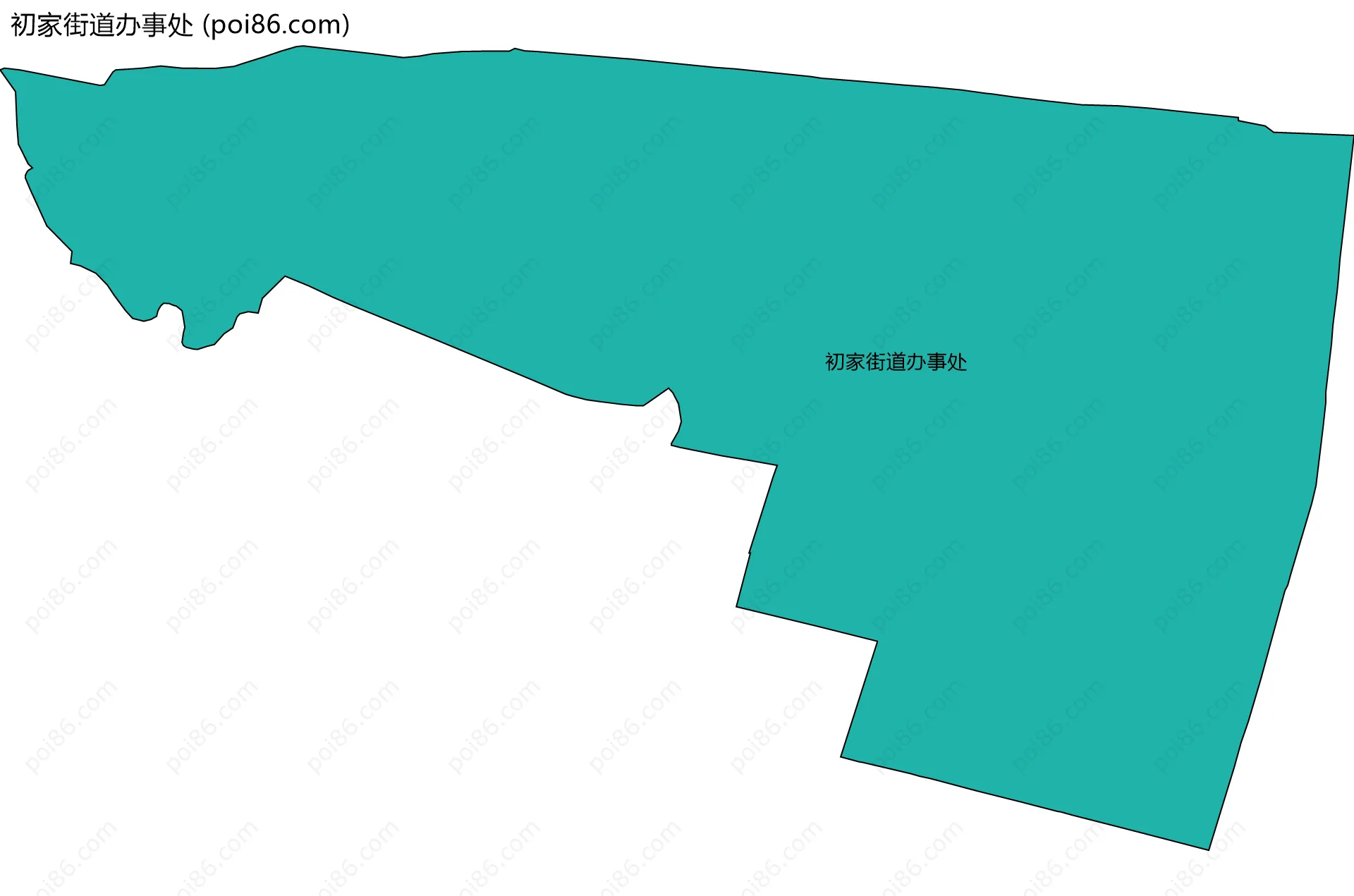 初家街道办事处边界地图