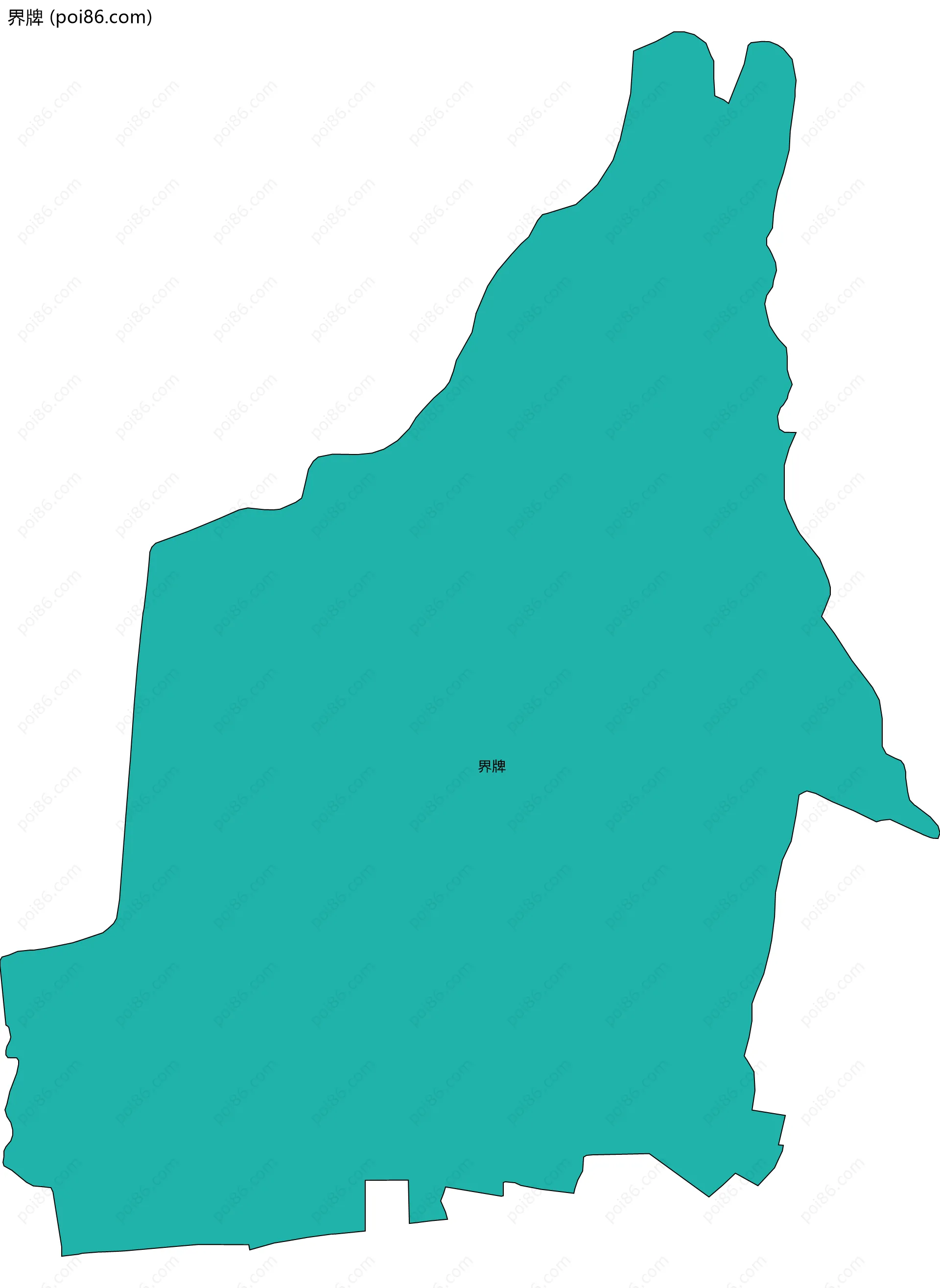 界牌边界地图