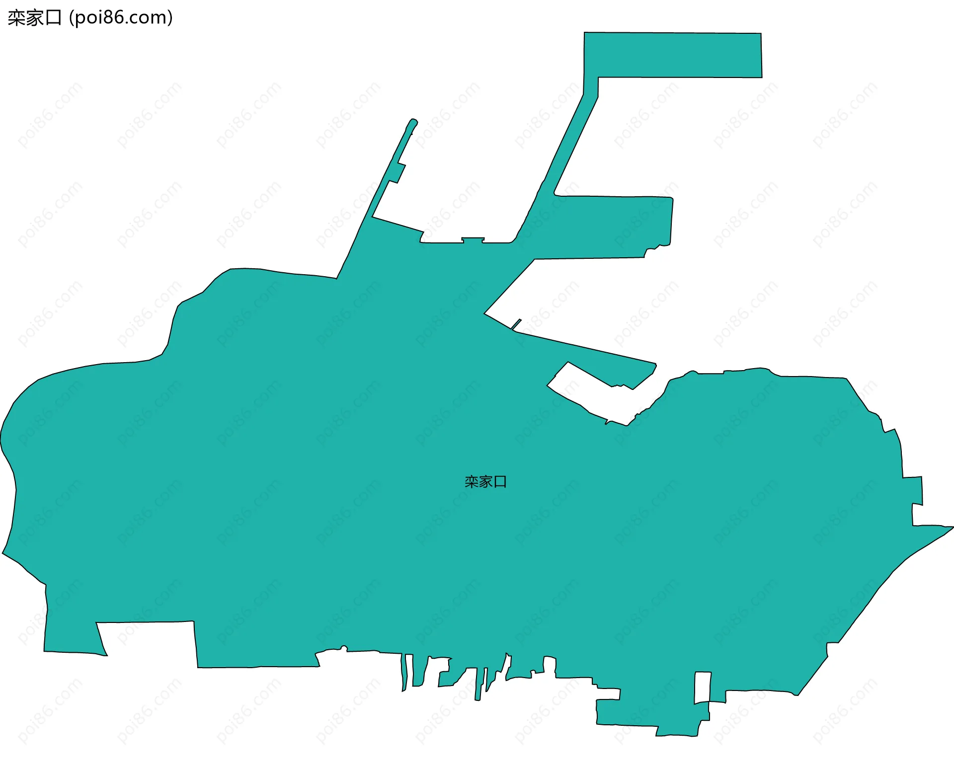 栾家口边界地图