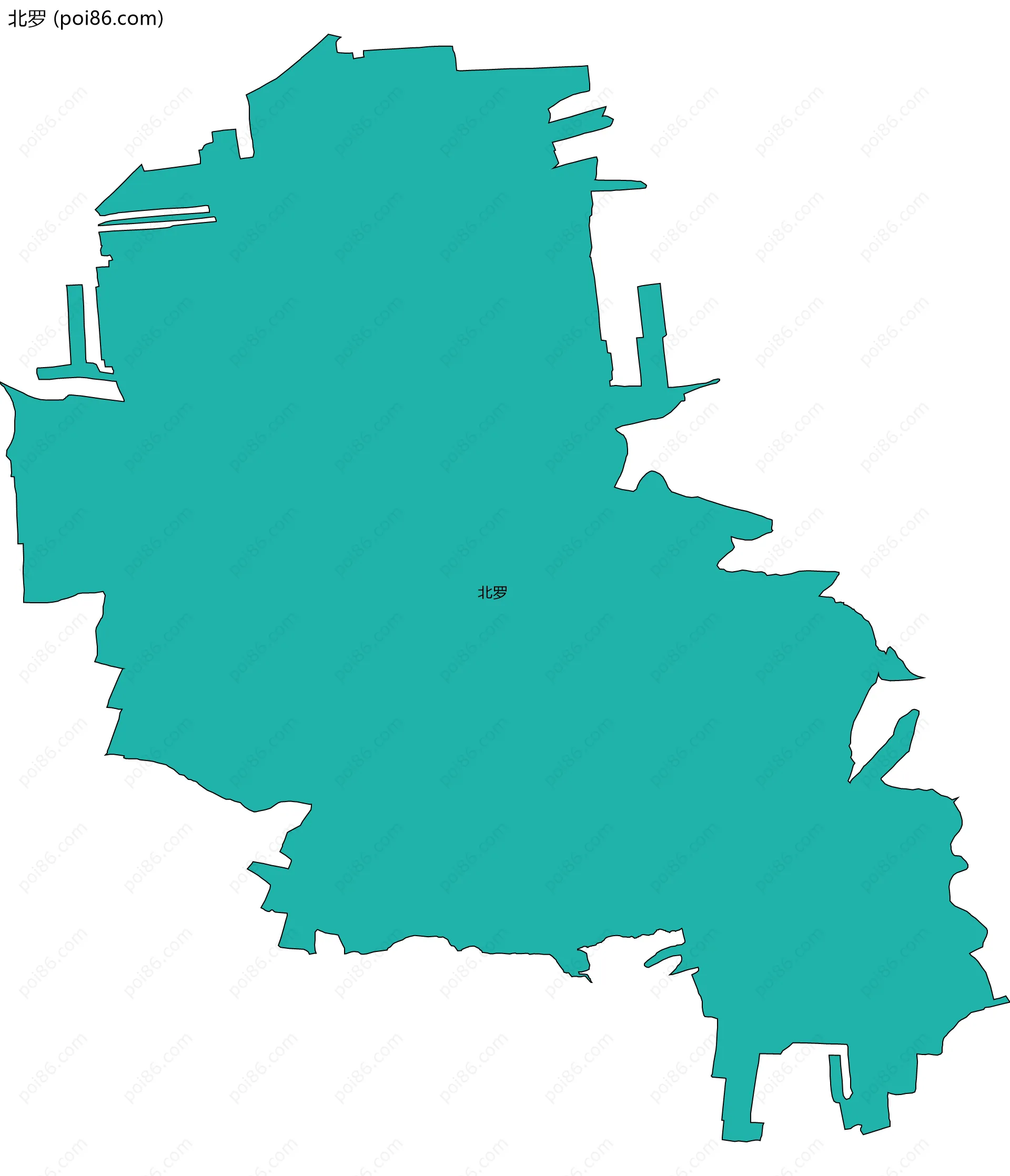 北罗边界地图