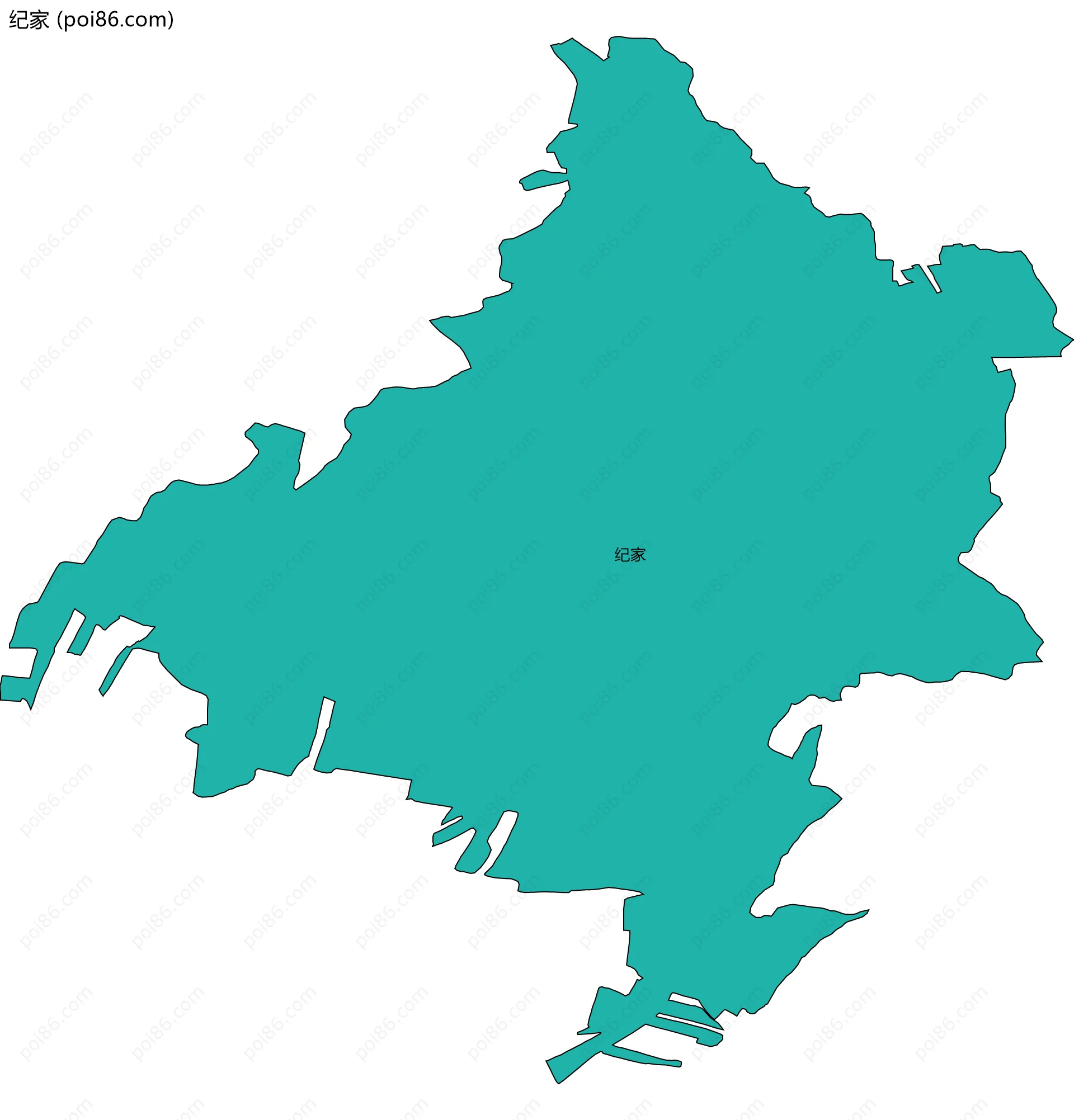 纪家边界地图