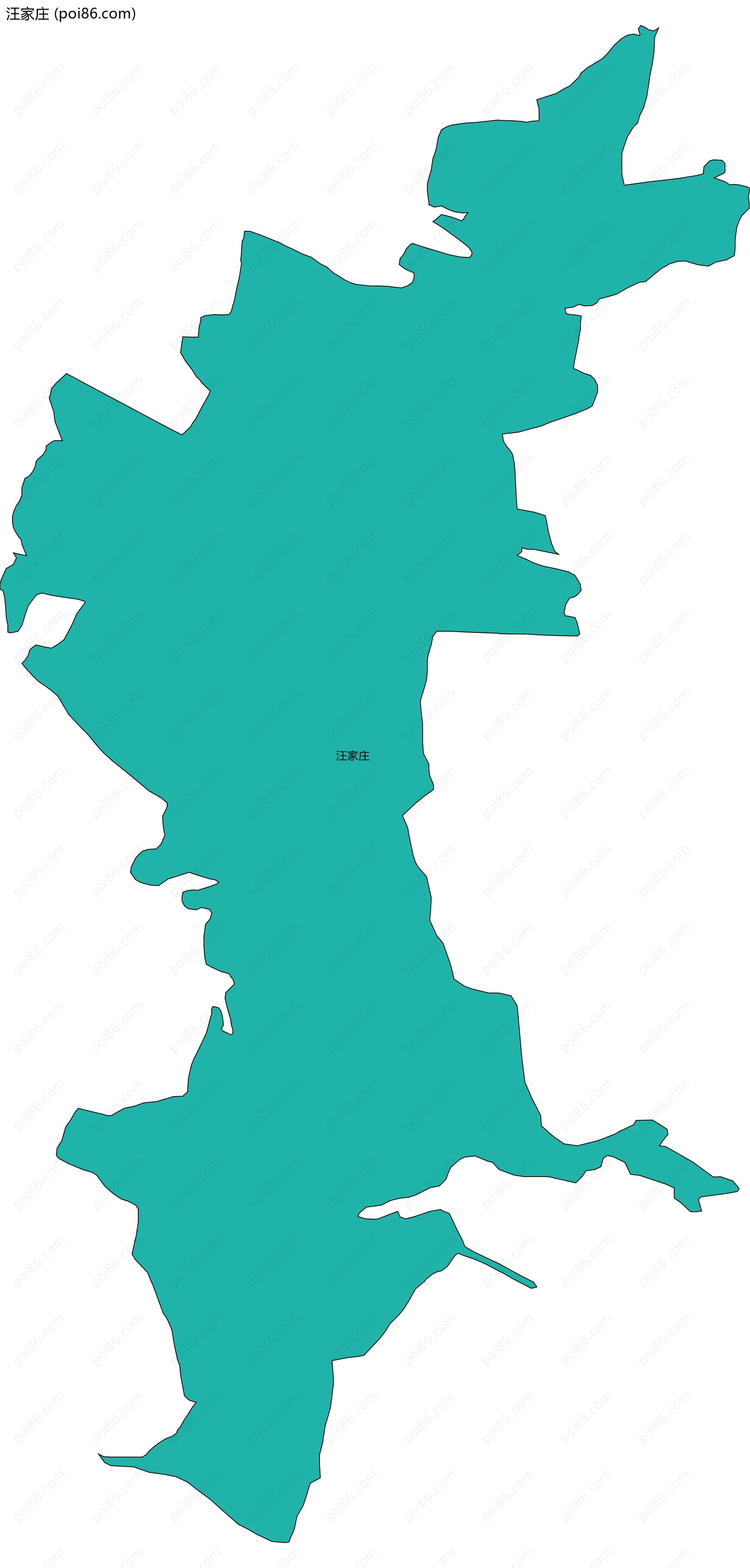 汪家庄边界地图