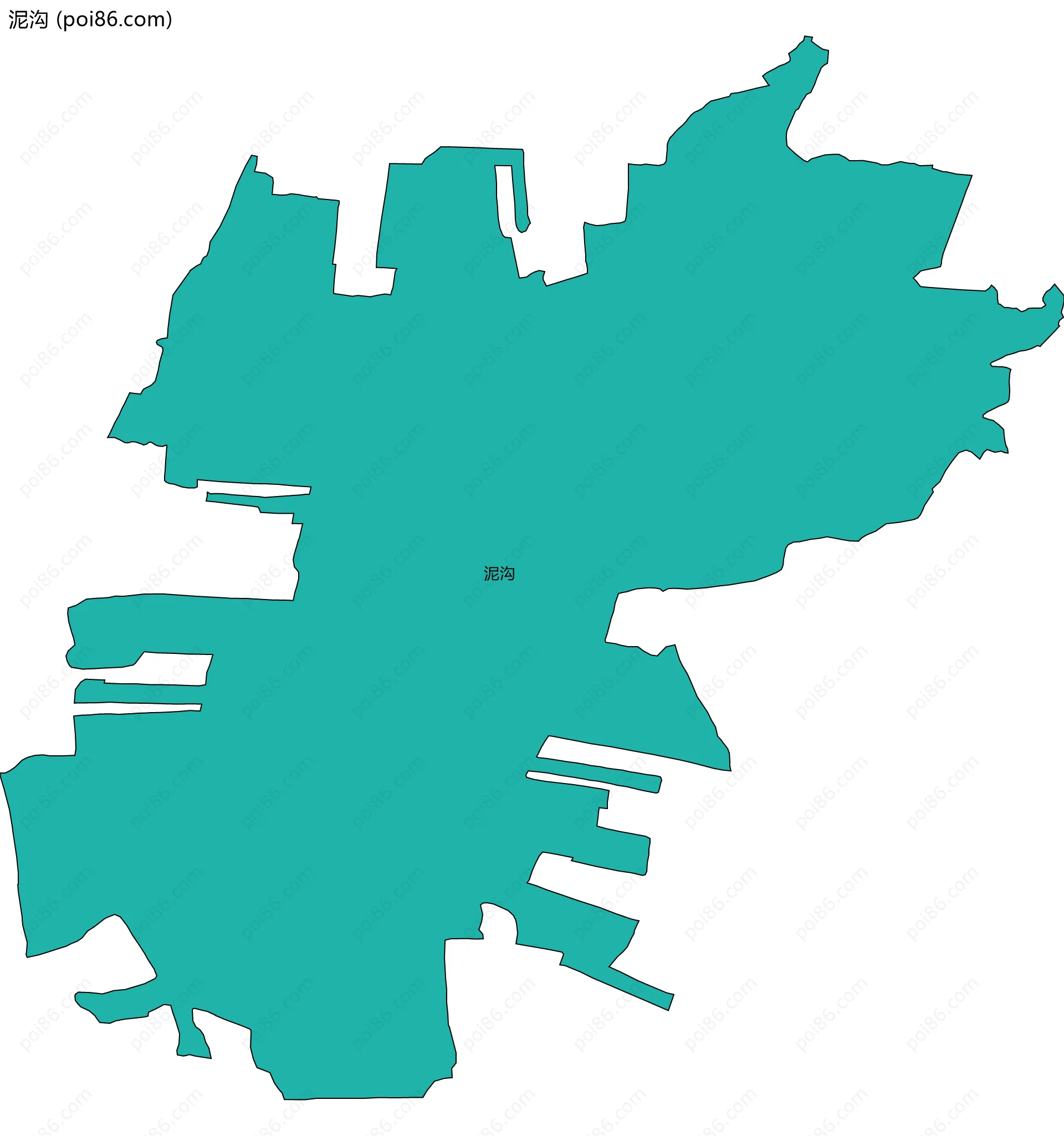 泥沟边界地图