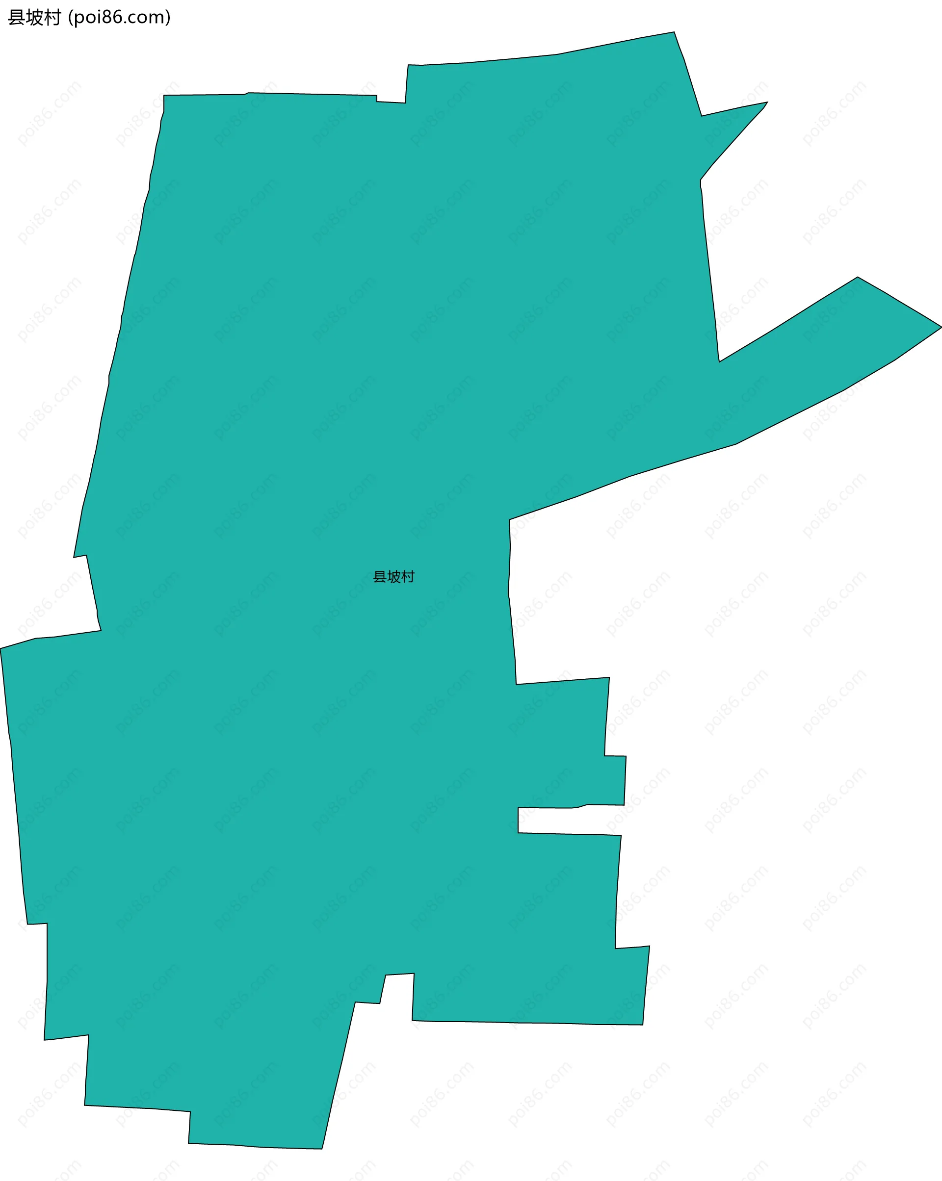 县坡村边界地图