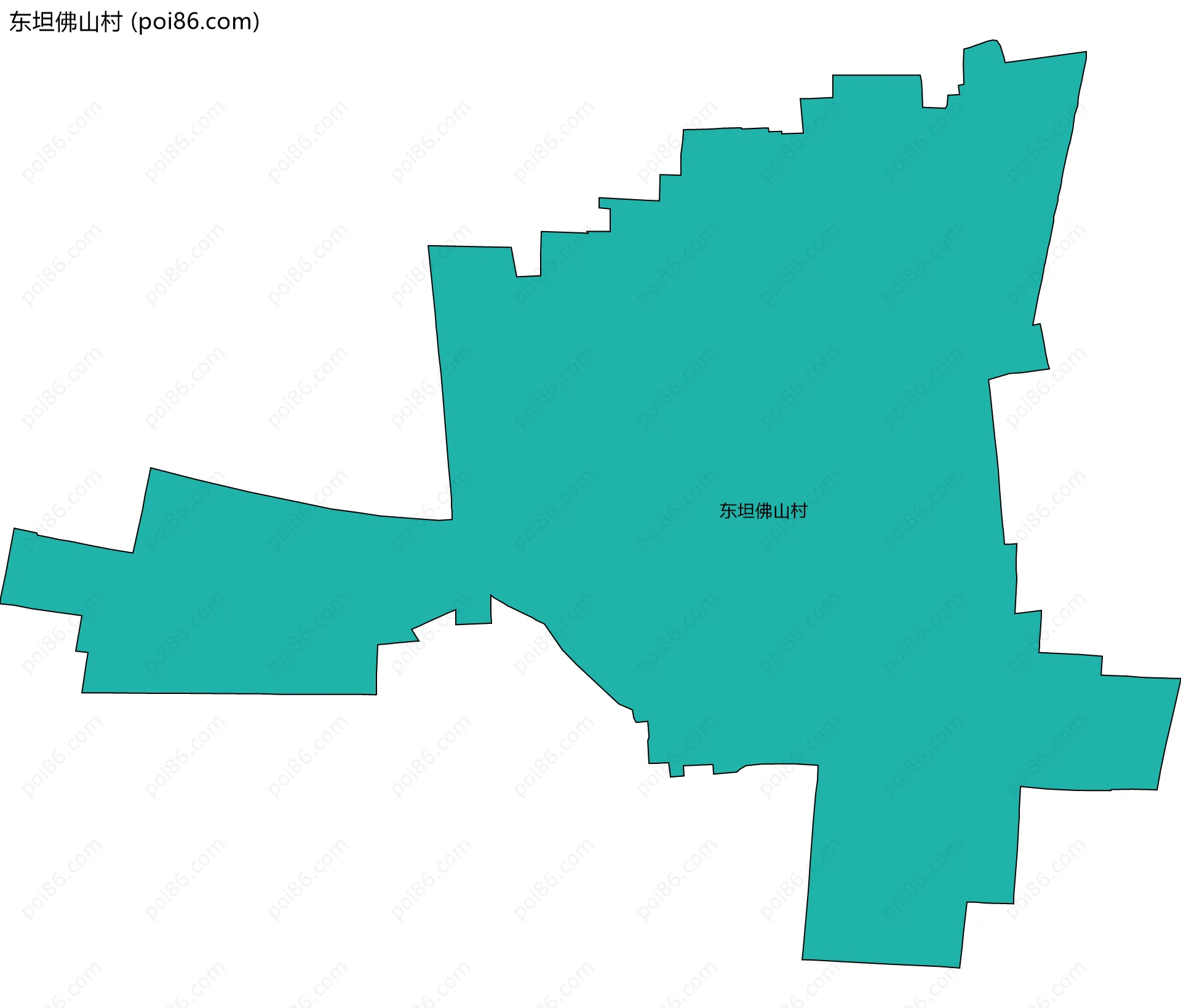 东坦佛山村边界地图