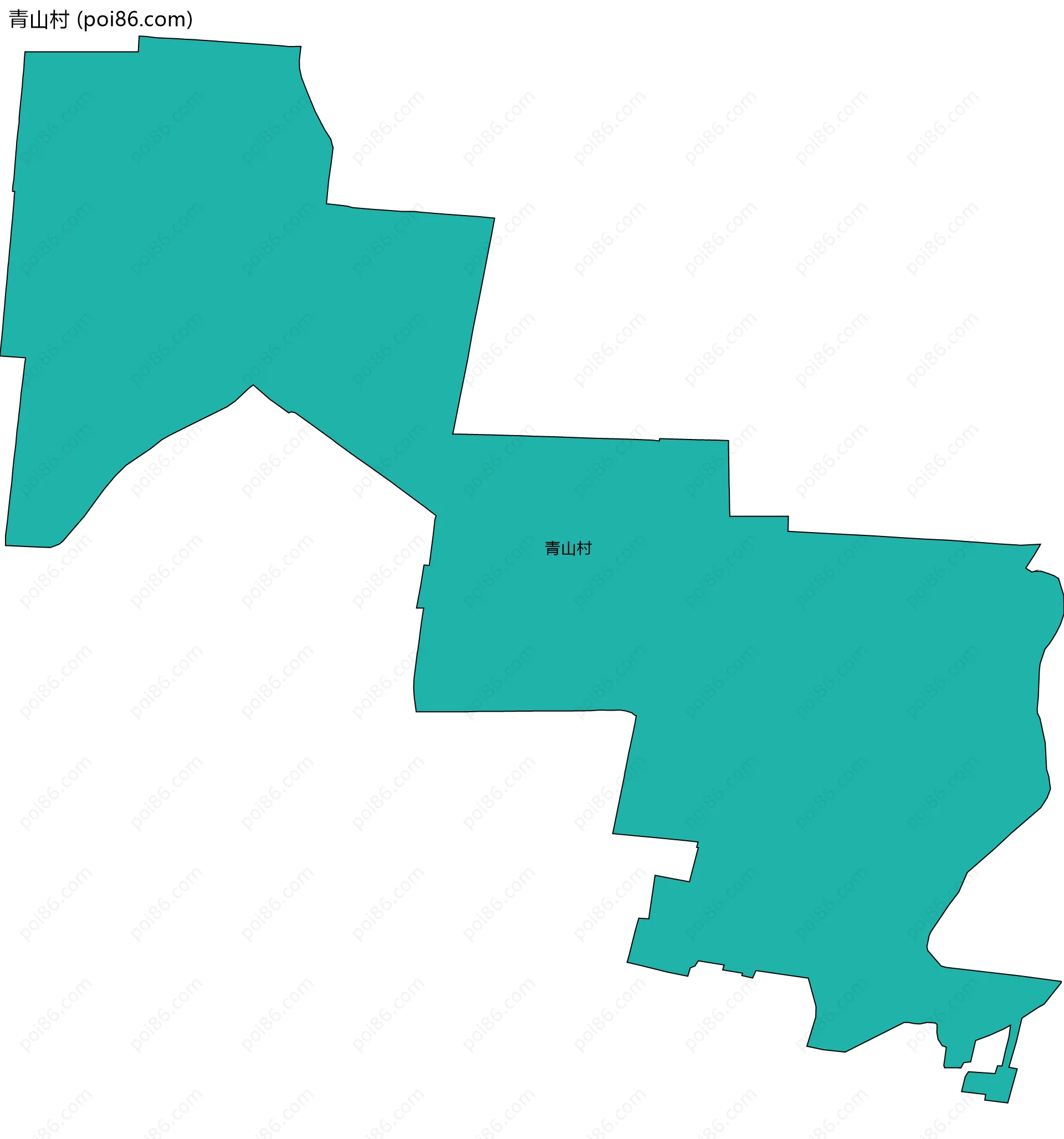 青山村边界地图