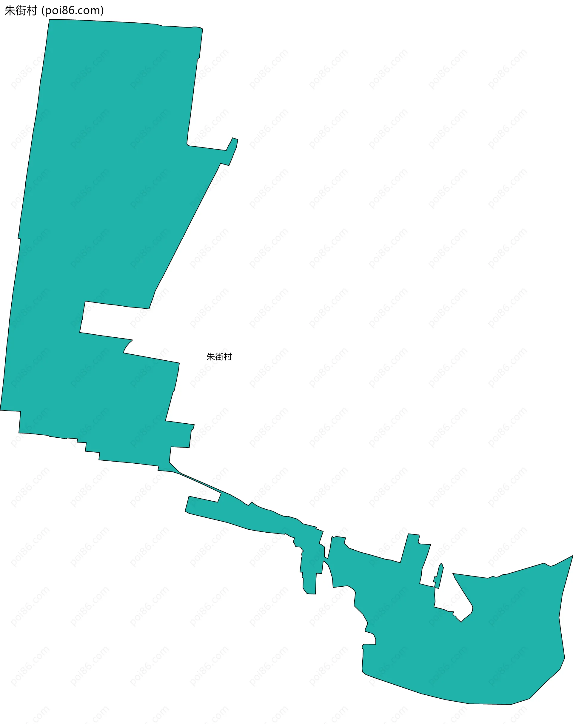 朱街村边界地图