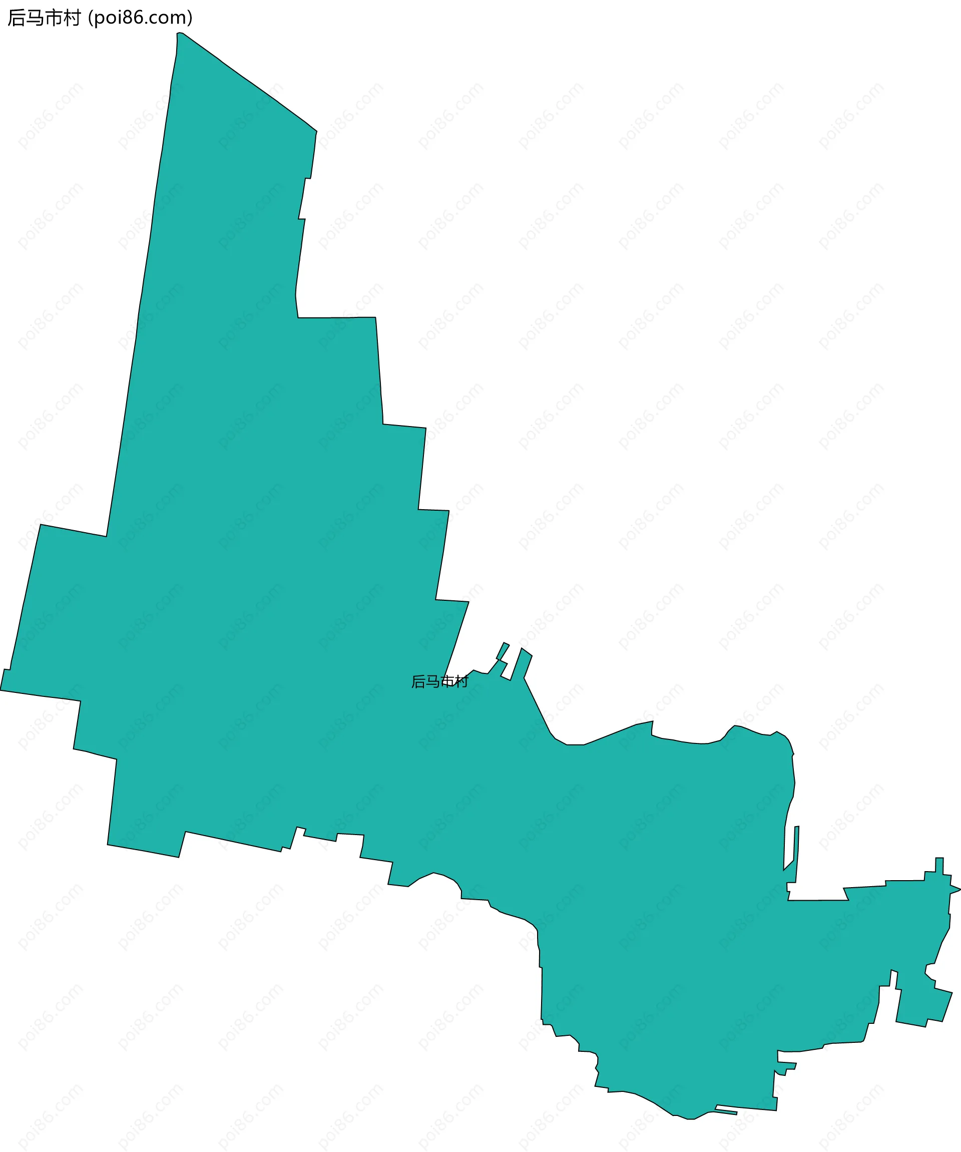 后马市村边界地图