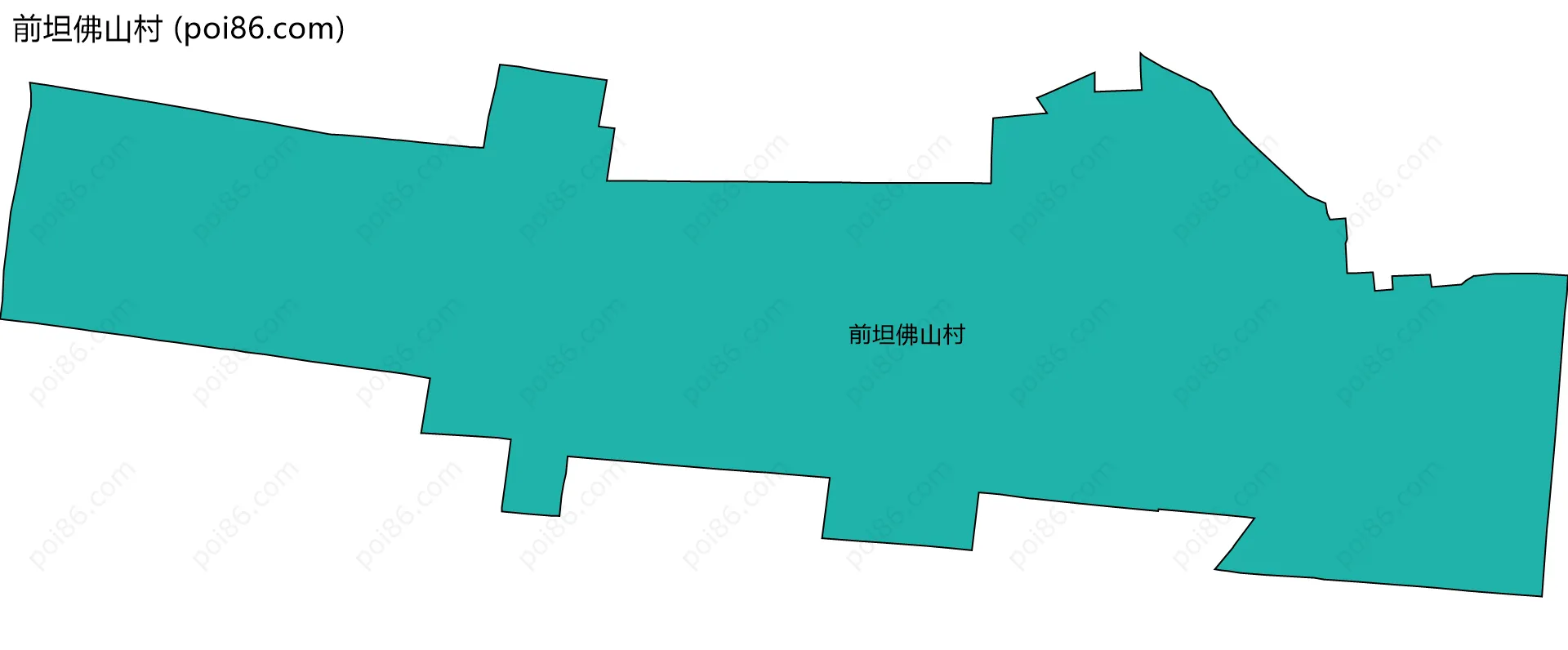 前坦佛山村边界地图