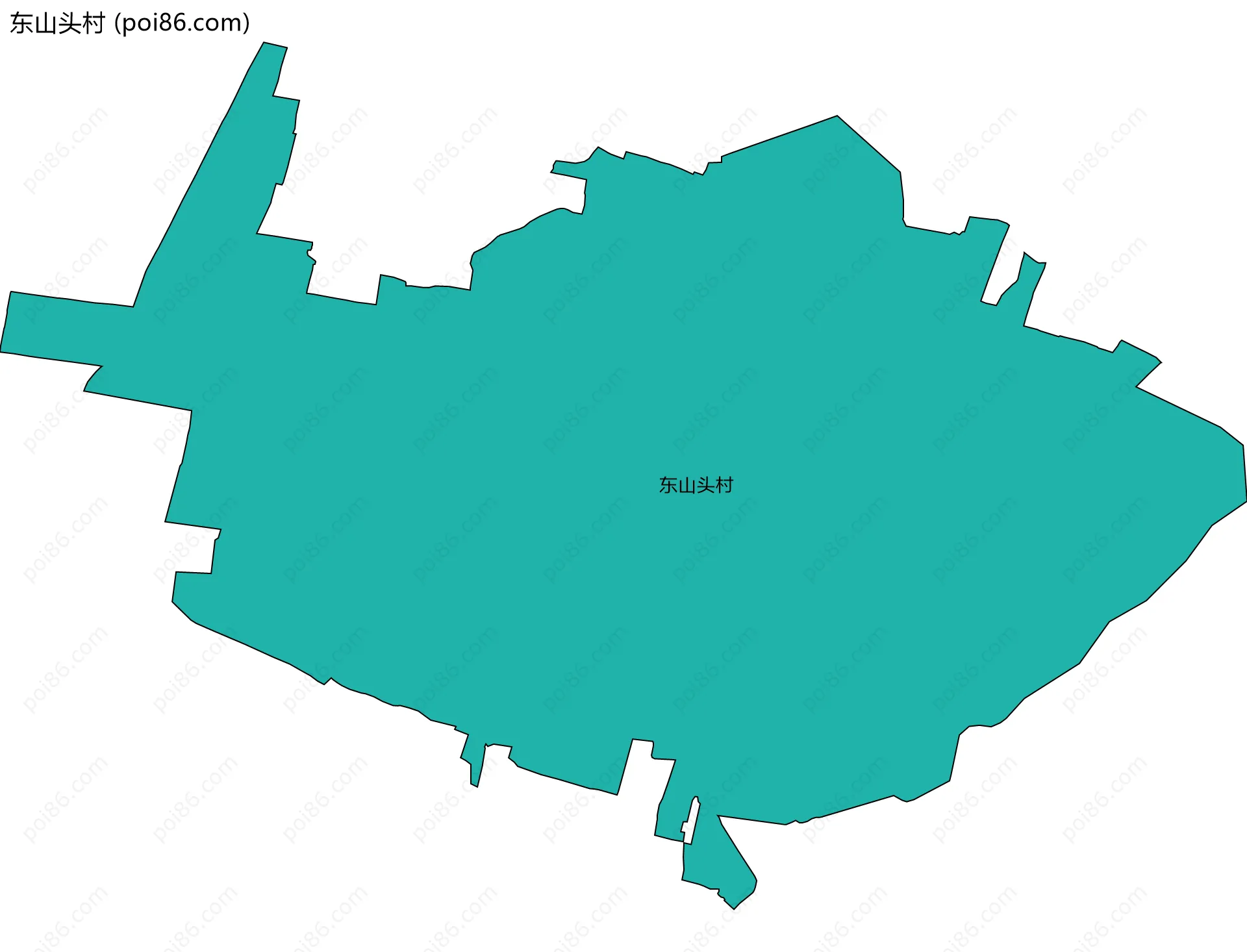 东山头村边界地图