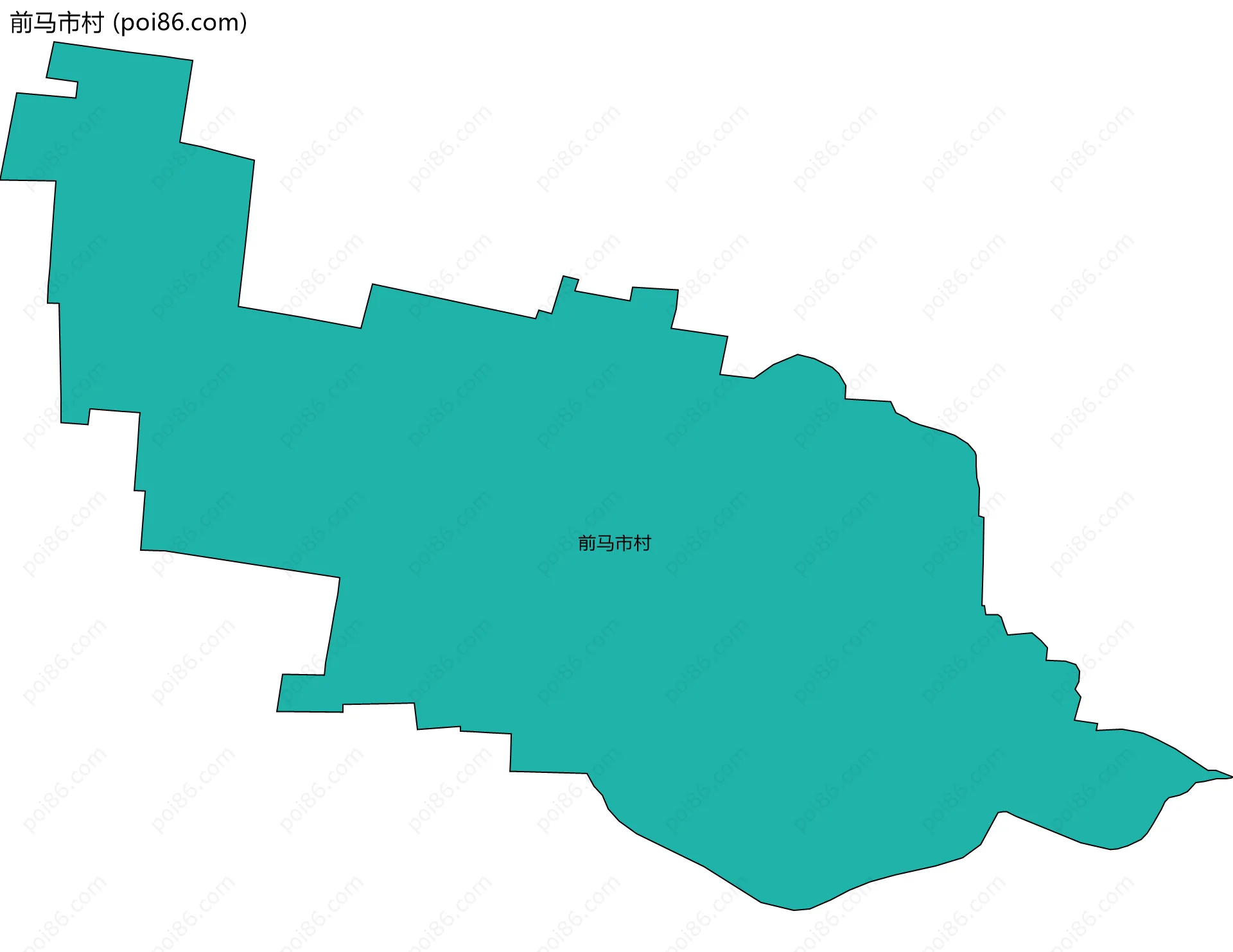 前马市村边界地图