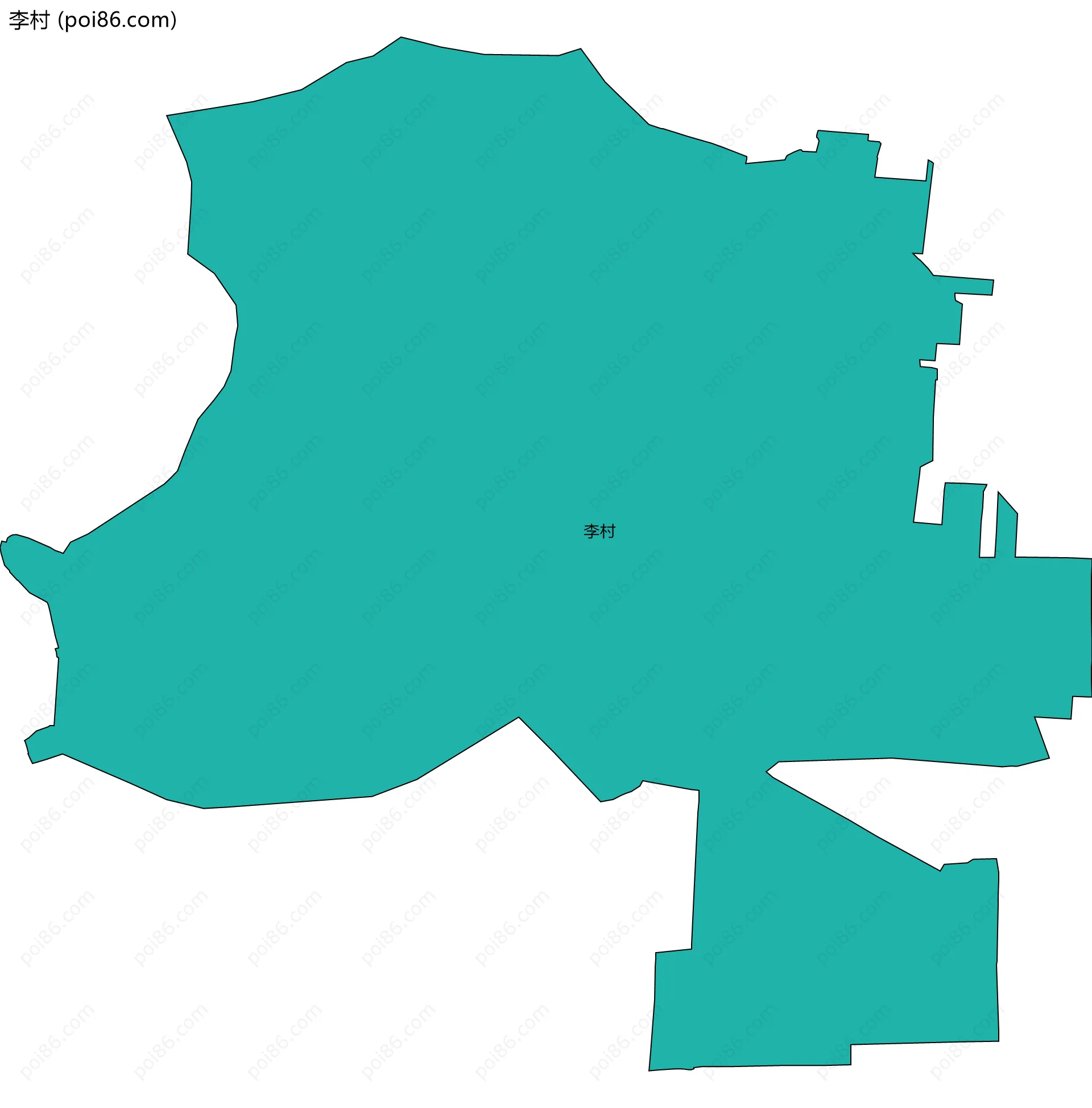 李村边界地图