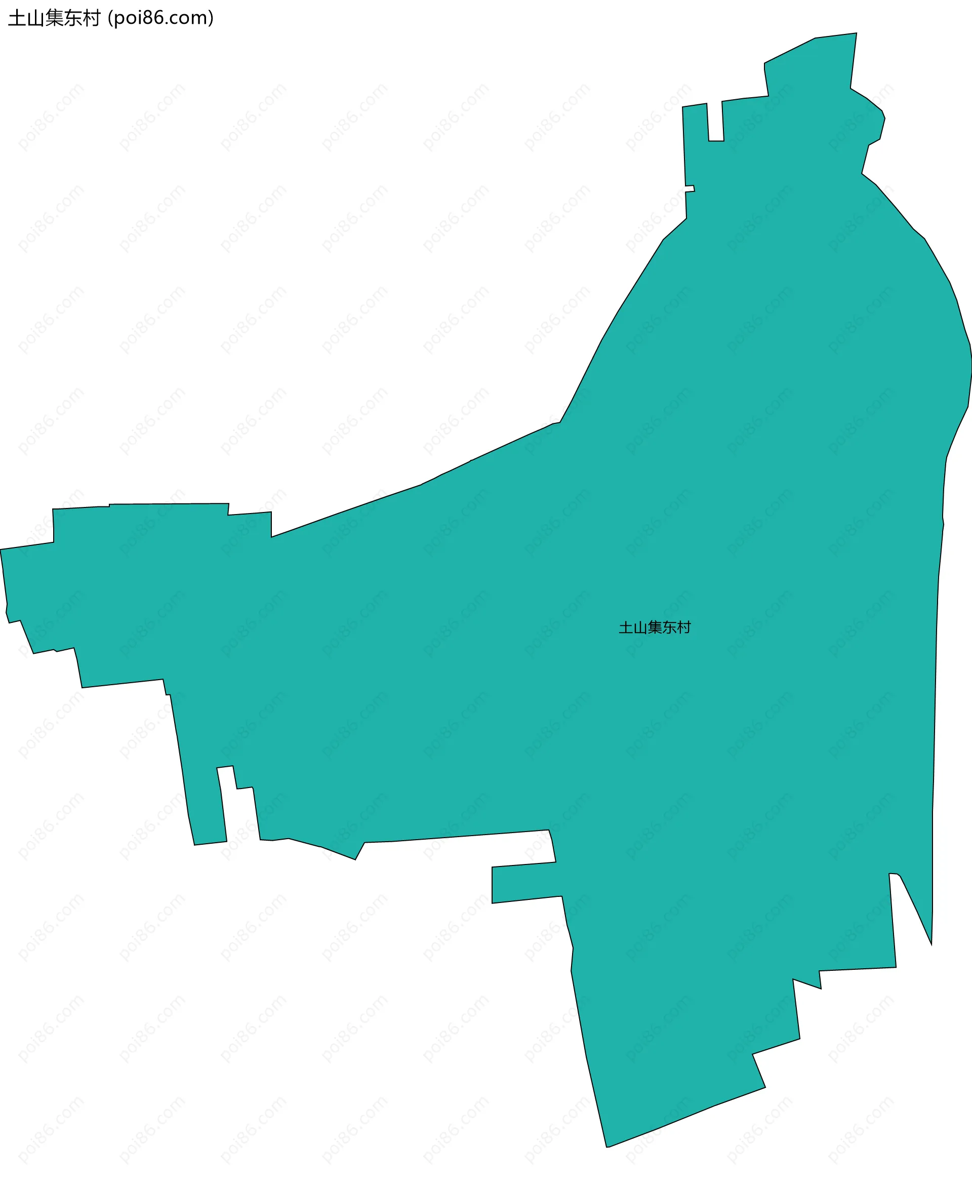 土山集东村边界地图