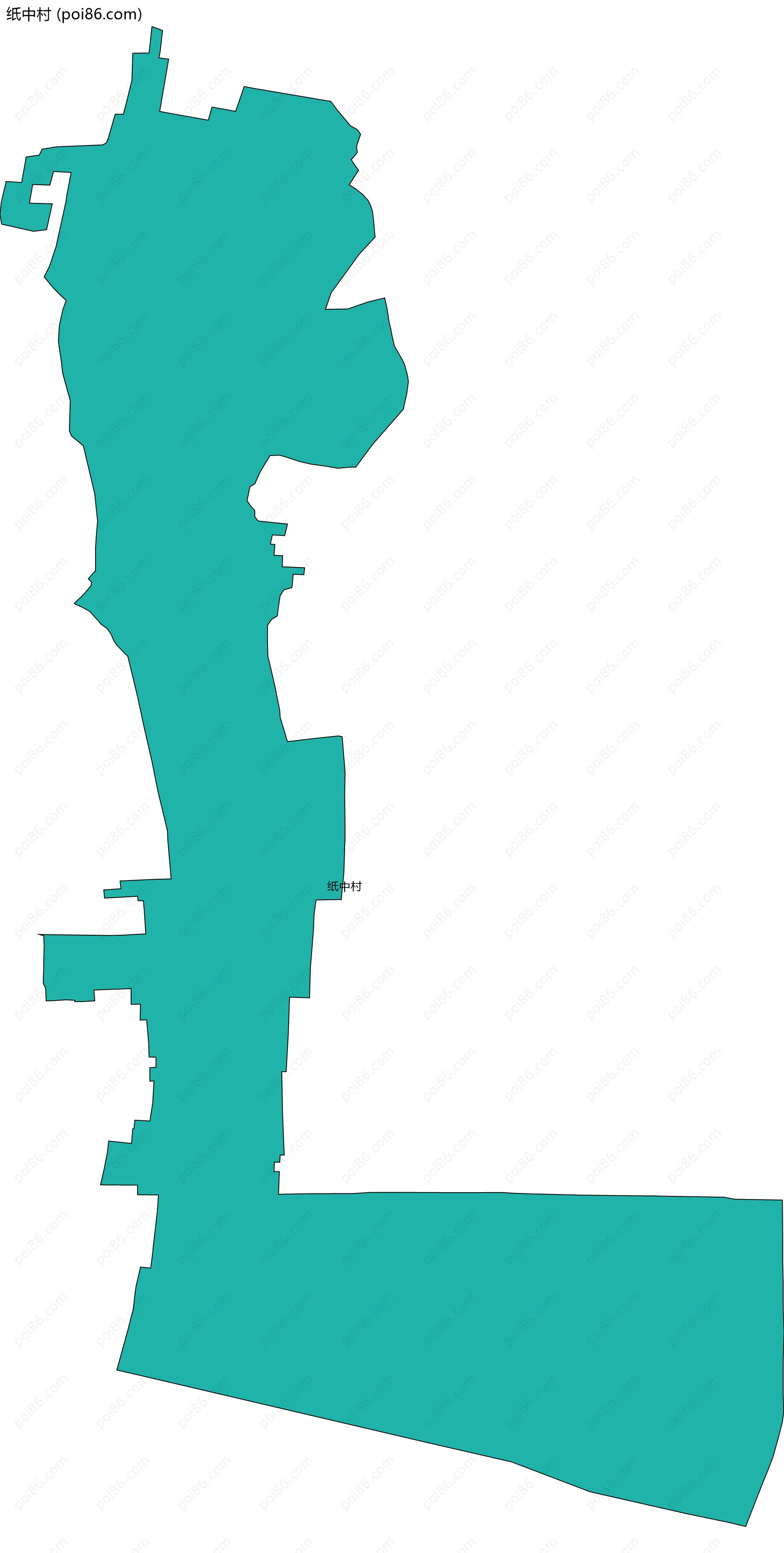 纸中村边界地图