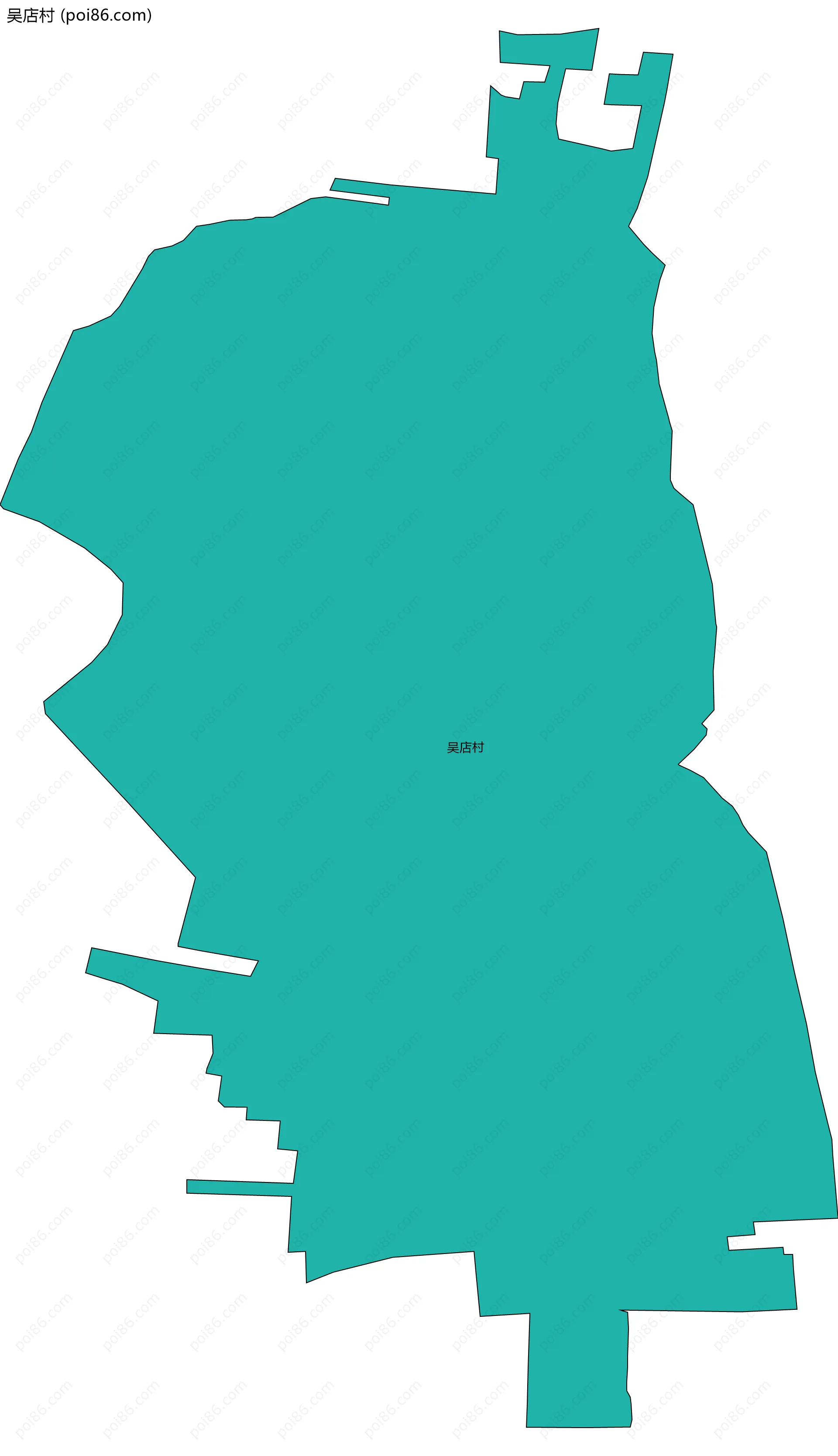 吴店村边界地图