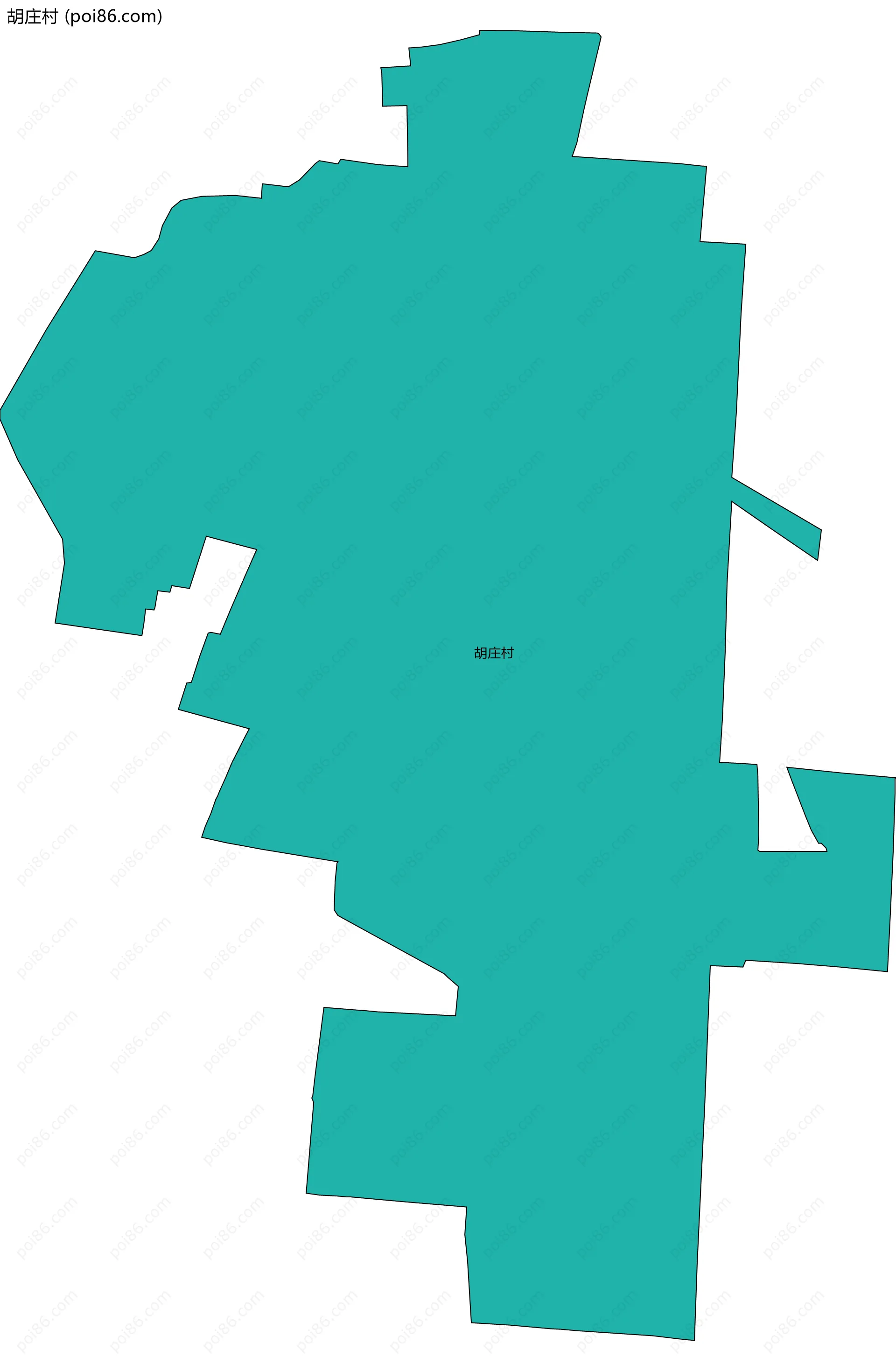 胡庄村边界地图