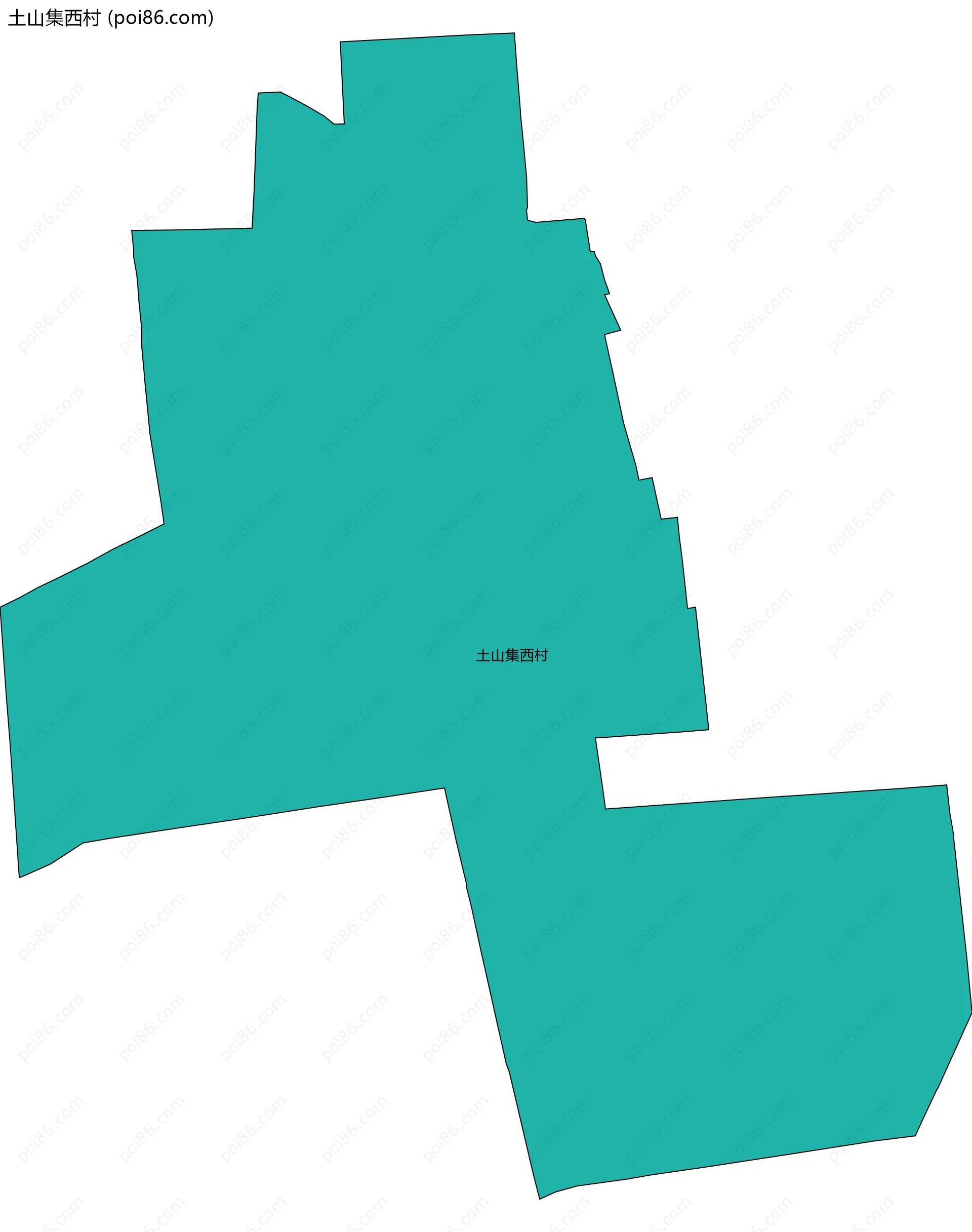 土山集西村边界地图