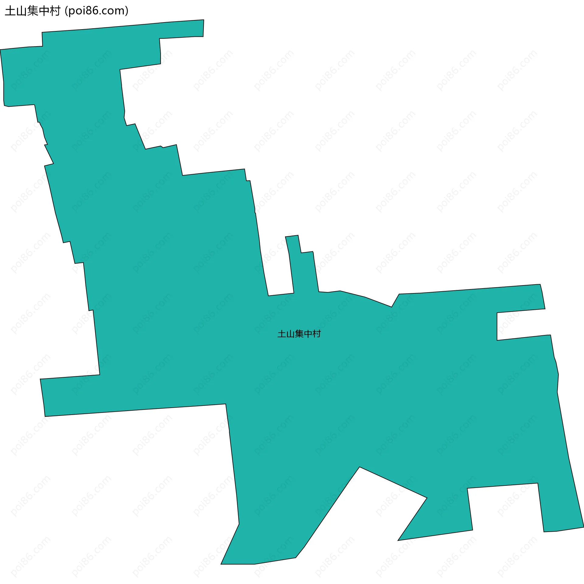 土山集中村边界地图