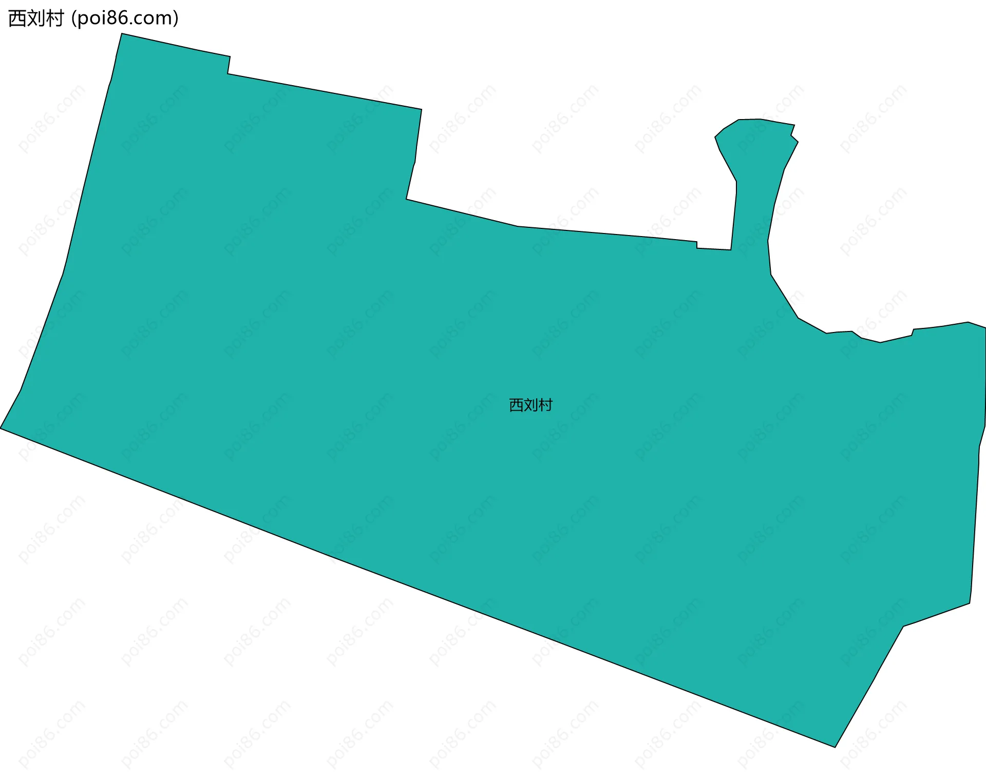 西刘村边界地图
