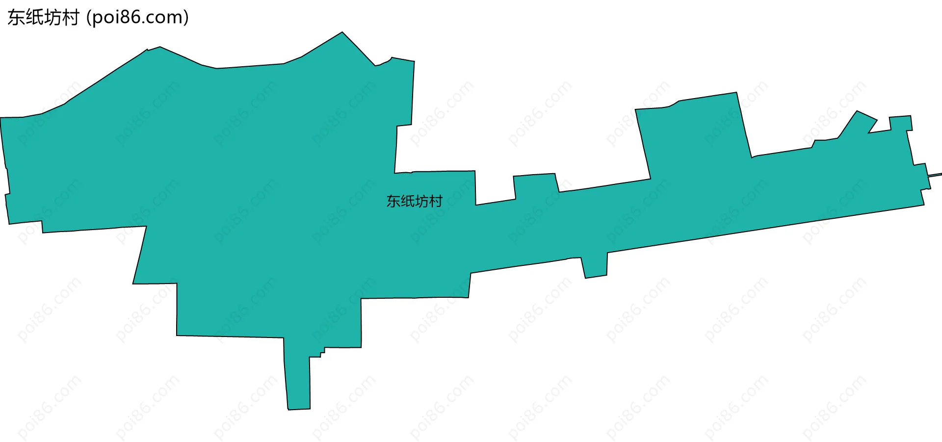 东纸坊村边界地图