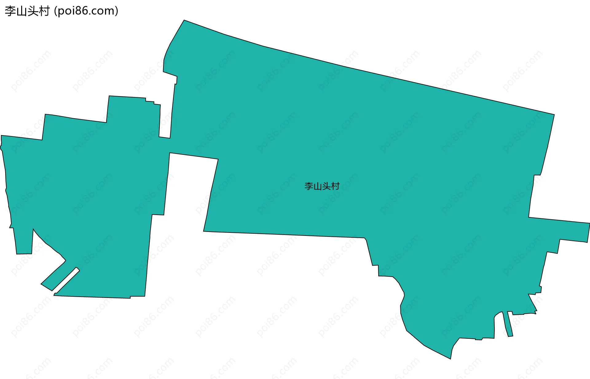 李山头村边界地图
