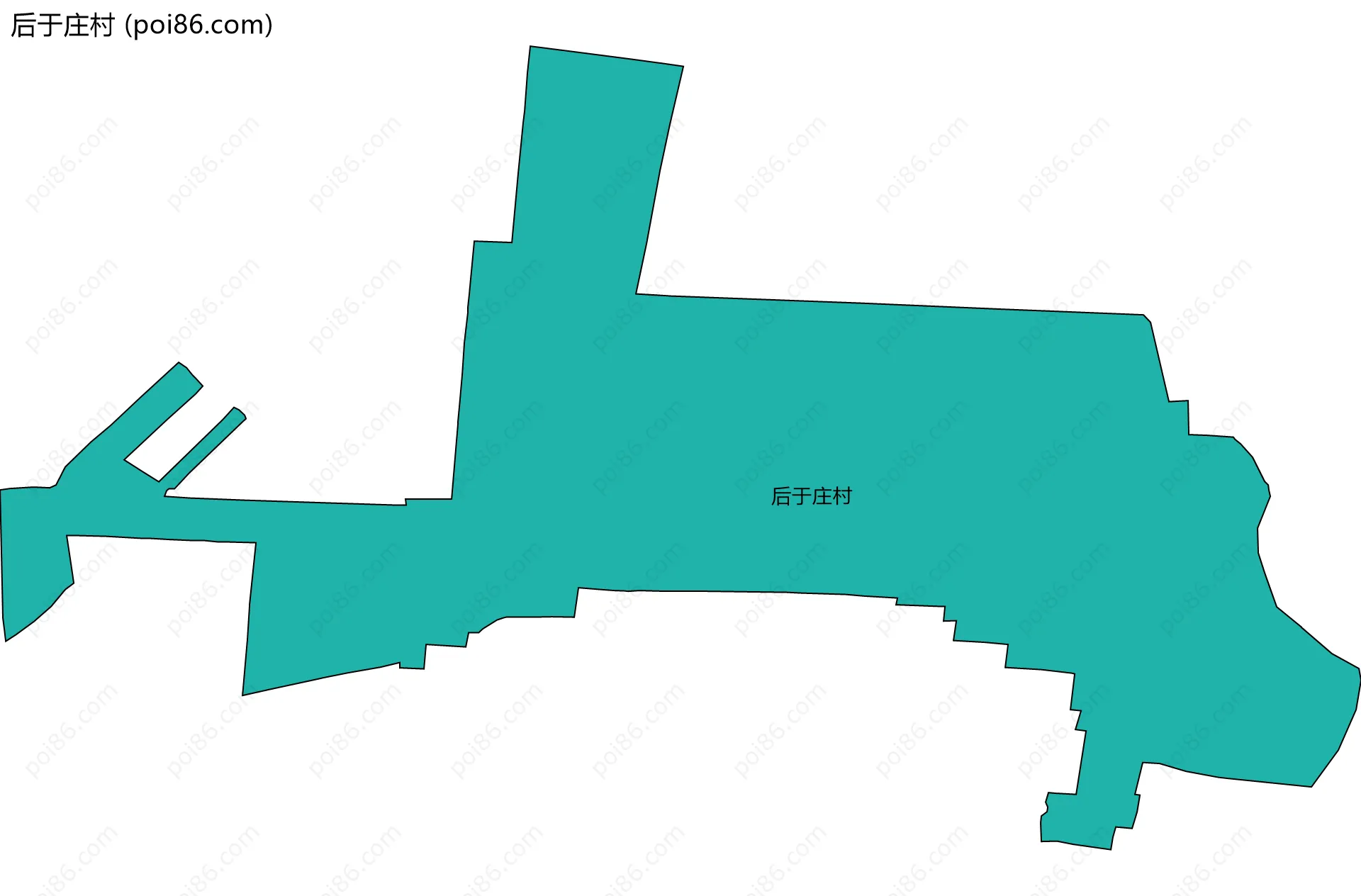 后于庄村边界地图
