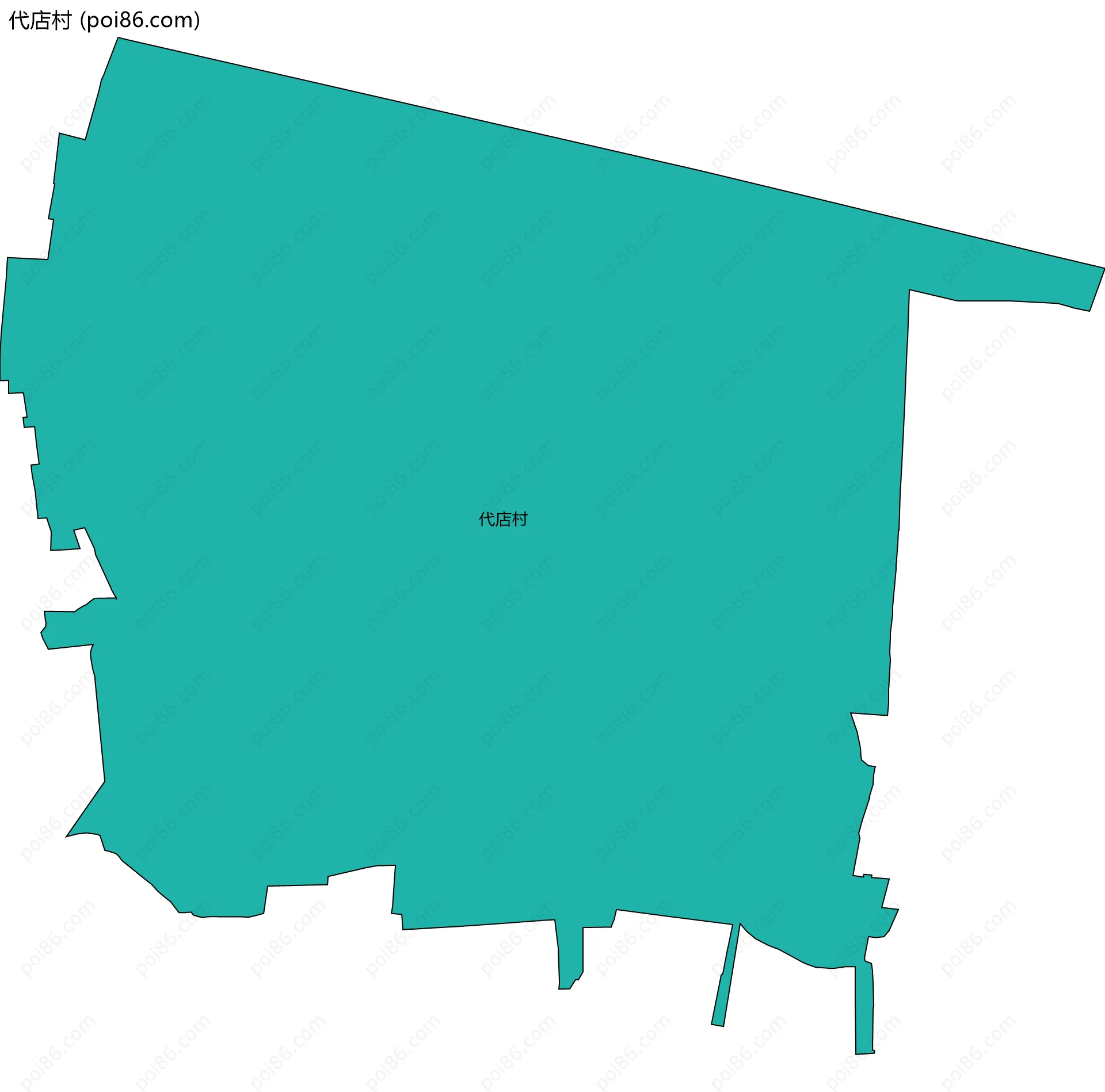 代店村边界地图
