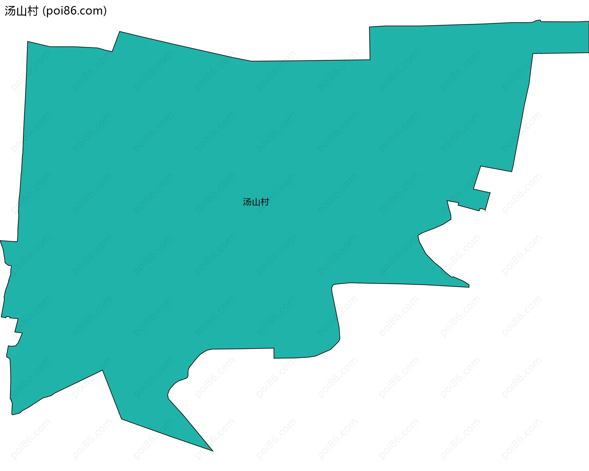 汤山村边界地图