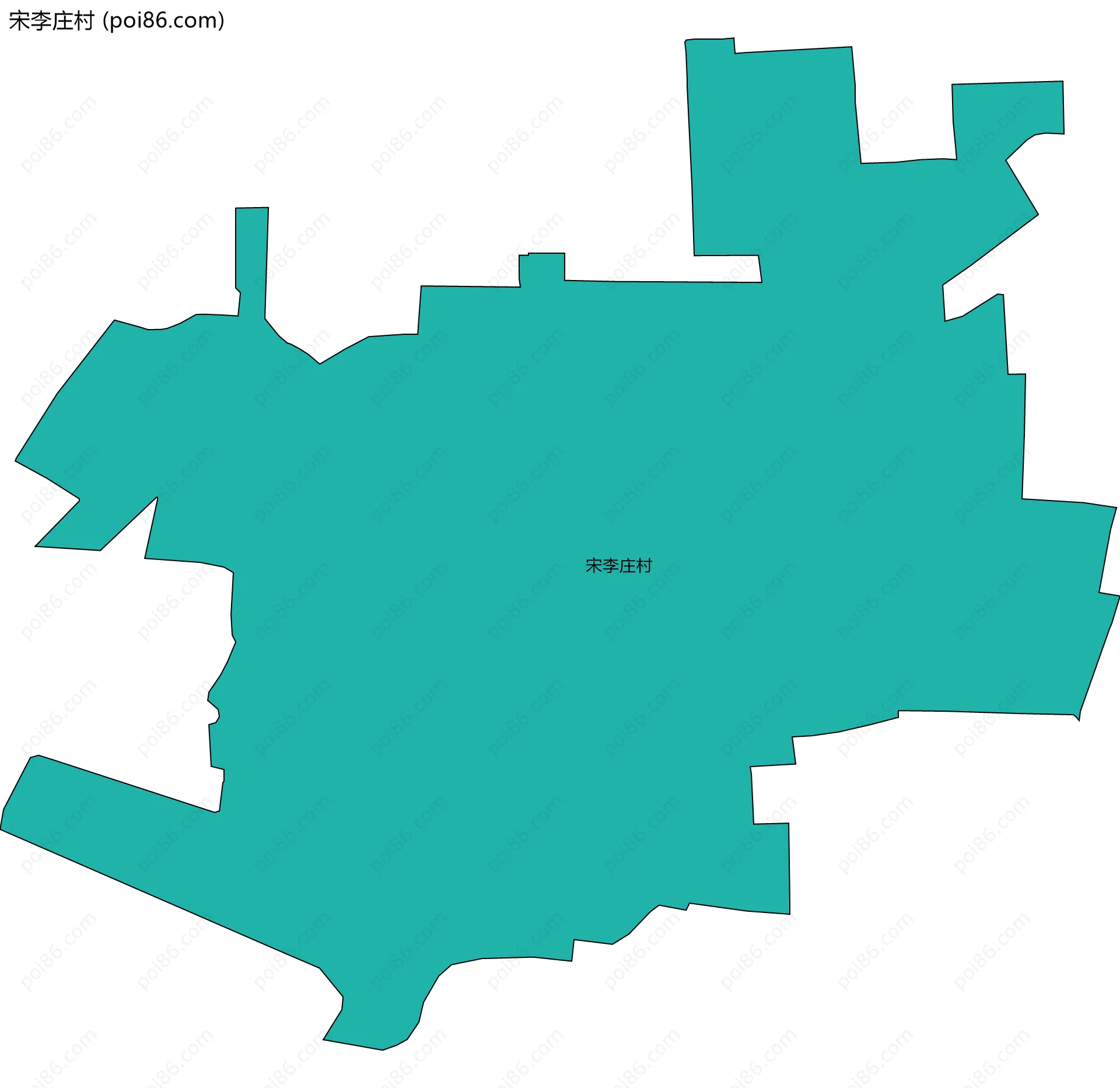 宋李庄村边界地图