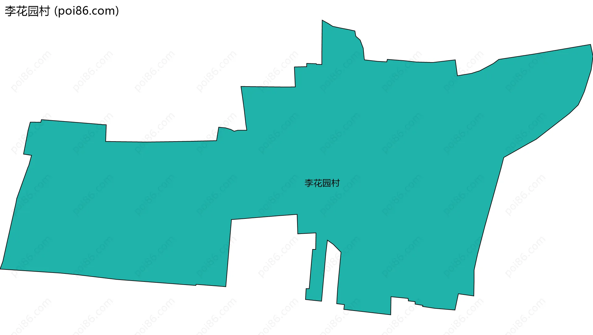 李花园村边界地图