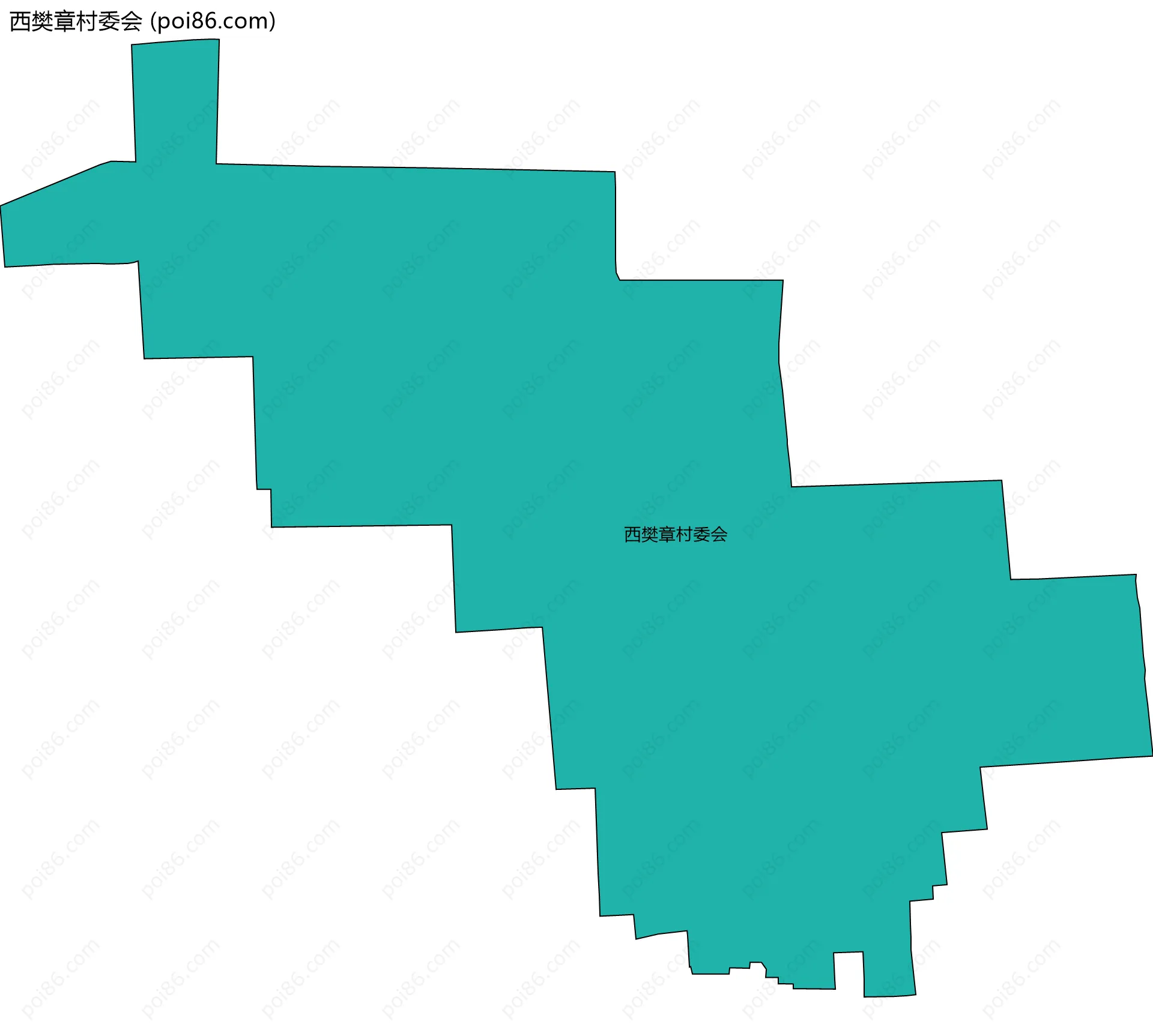 西樊章村委会边界地图