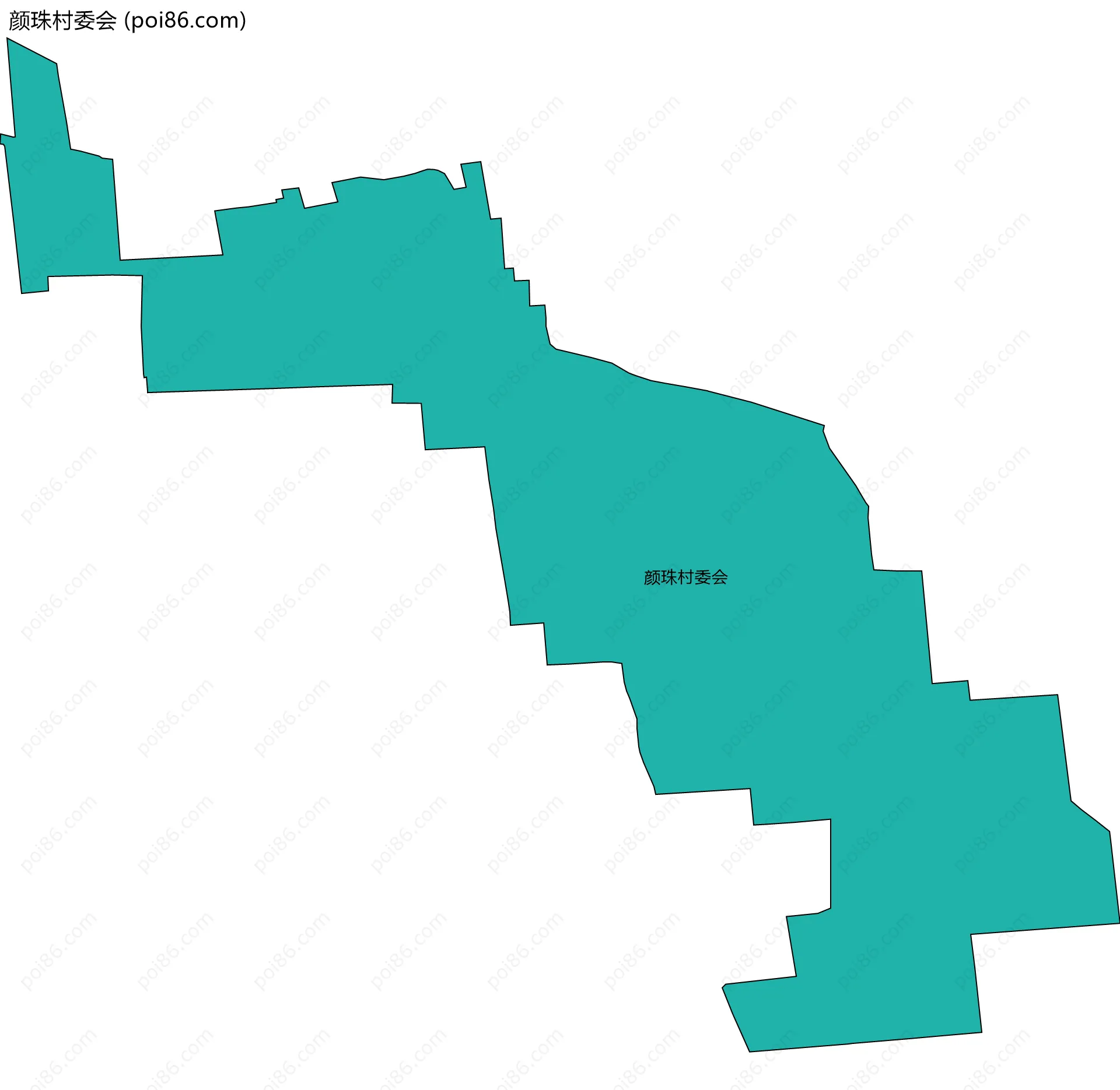 颜珠村委会边界地图