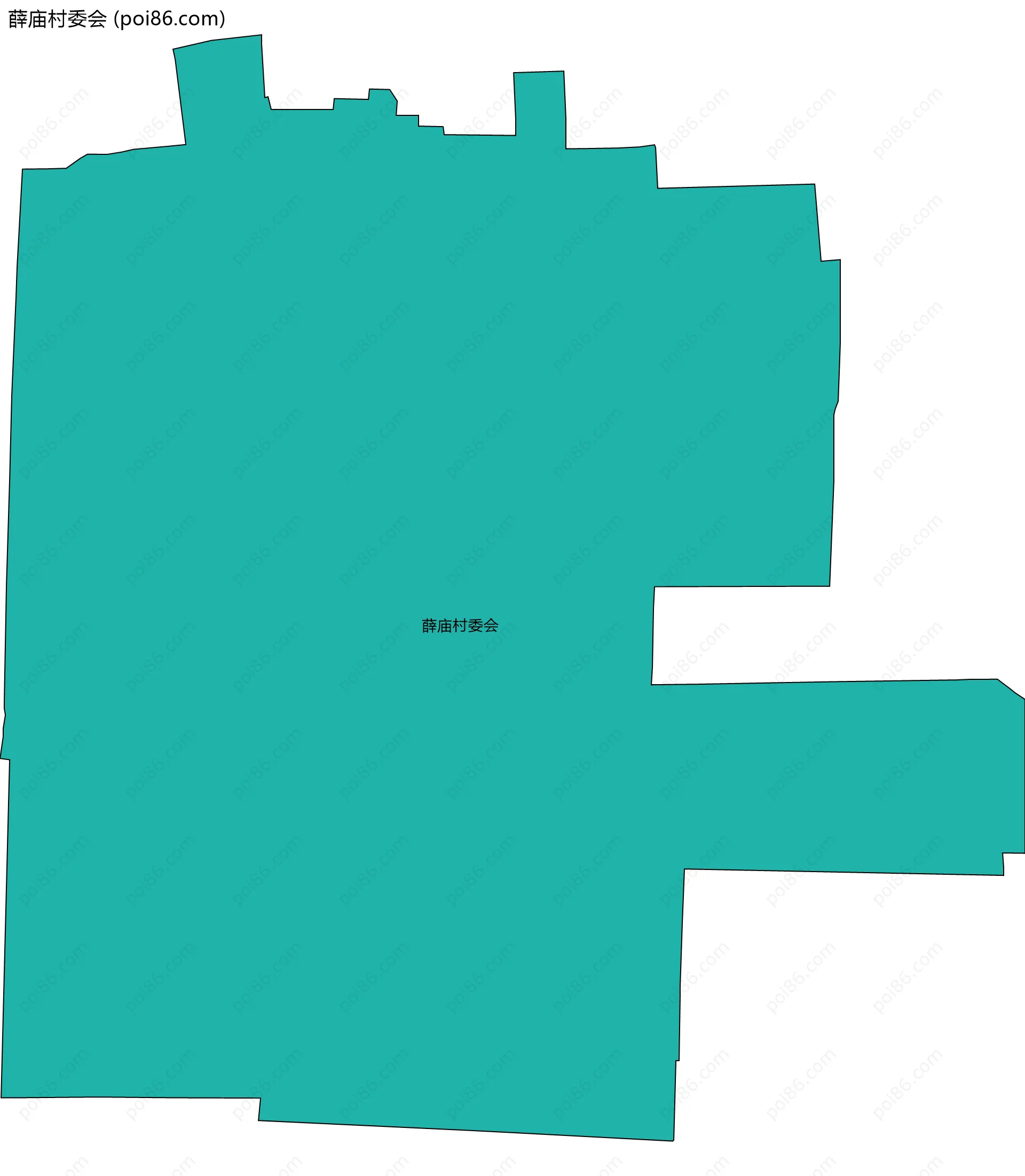 薛庙村委会边界地图