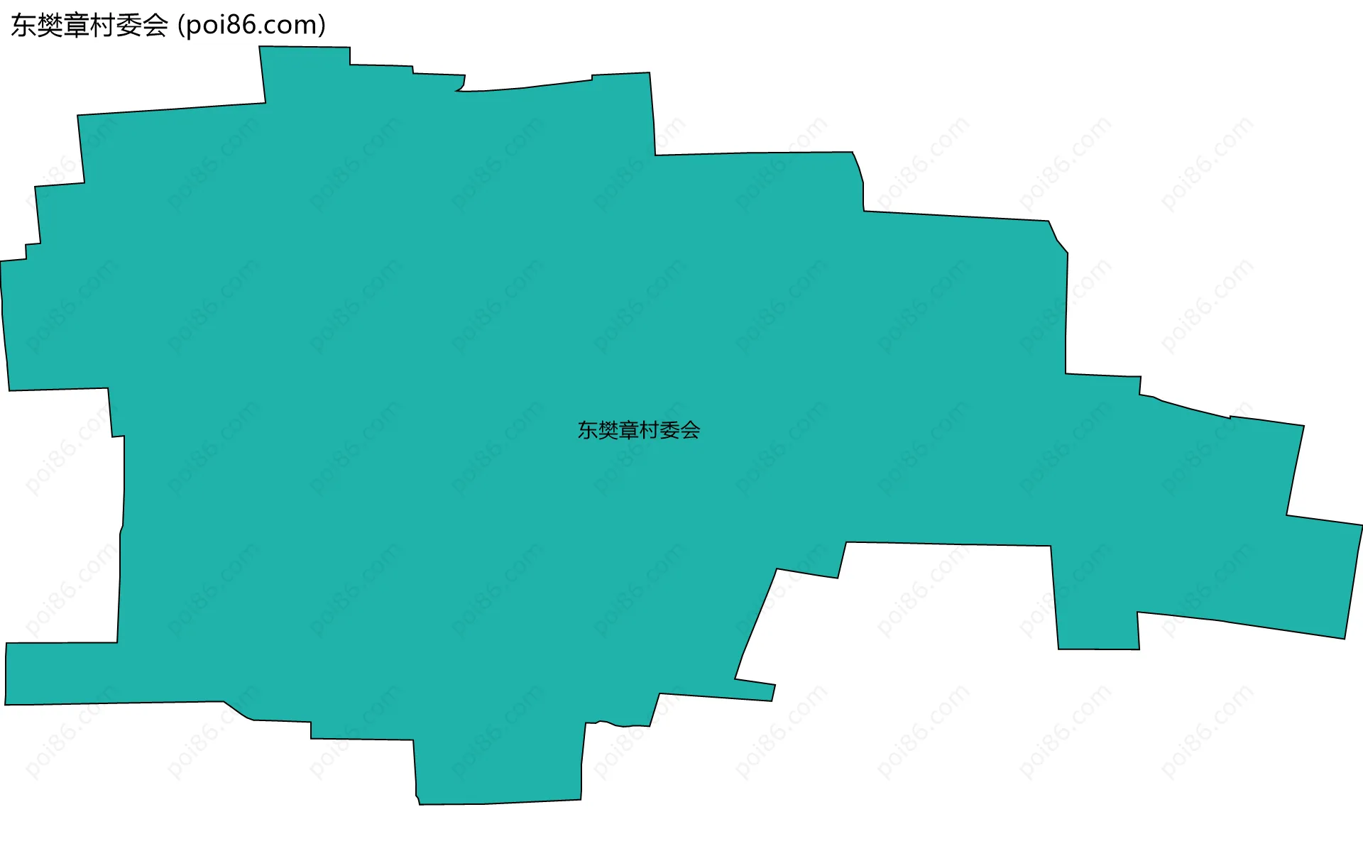 东樊章村委会边界地图