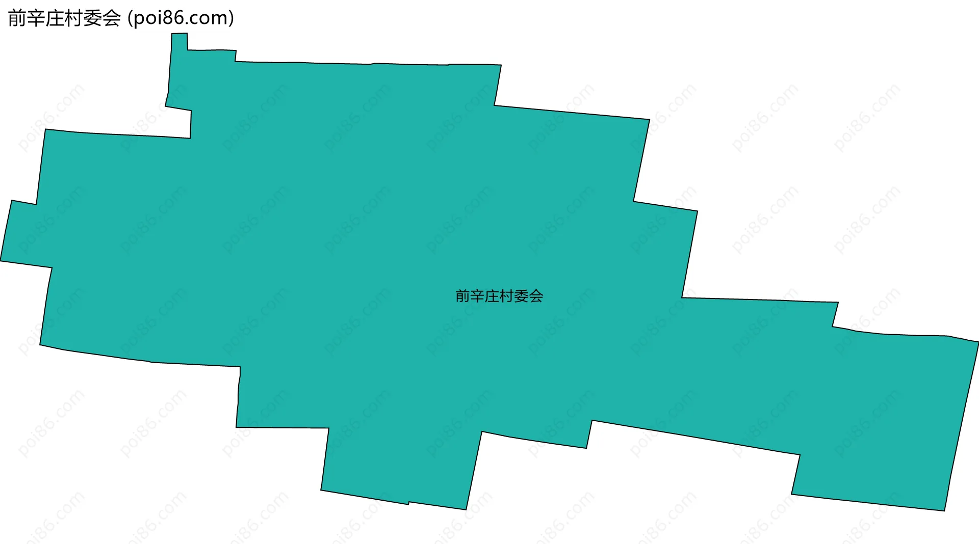 前辛庄村委会边界地图